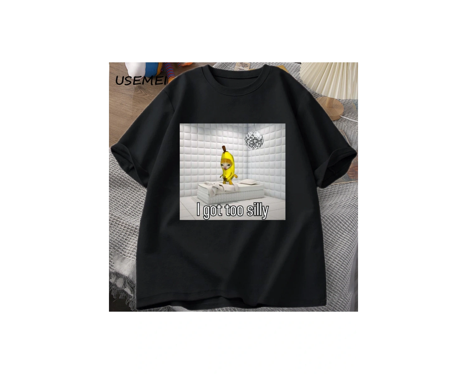 Çok Aptal Var T Shirt Uyandırma Yasası Aptal Ağlayan Muz Üzgün Kedi Meme T-shirt Erkek Komik 2996