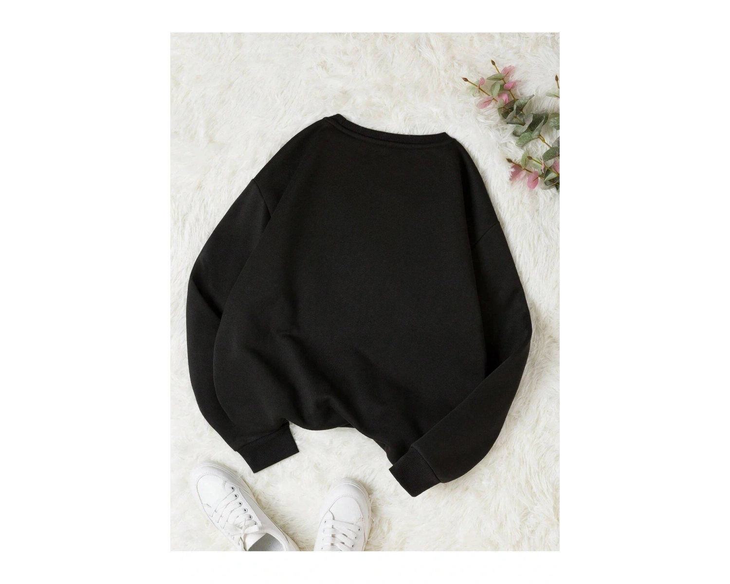 Coke serisi Koala Print Thermal Lined Sweatshirt