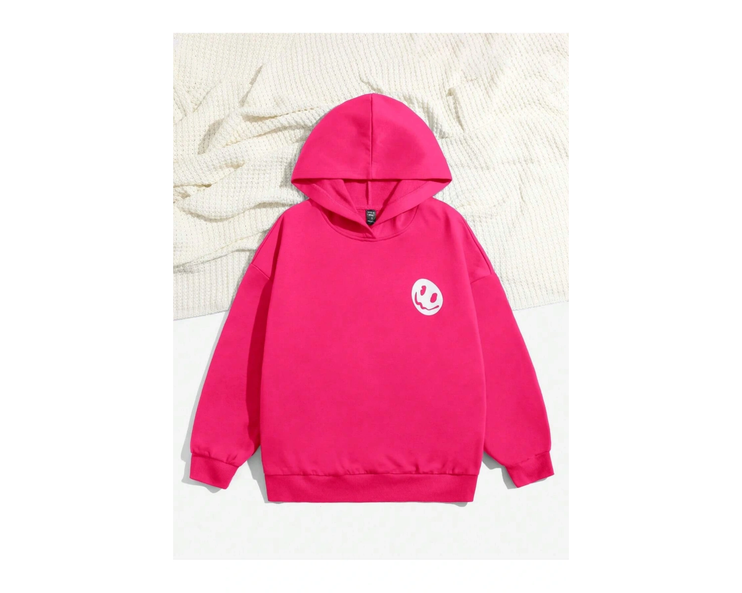 Coke serisi Slogan & Cartoon Graphic Hoodie