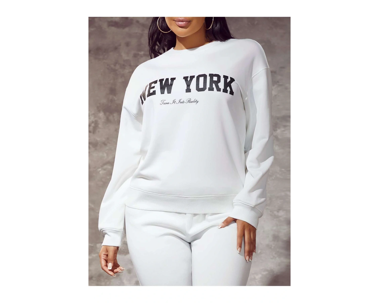 Coke serisi SXY Letter Graphic Drop Shoulder Sweatshirt