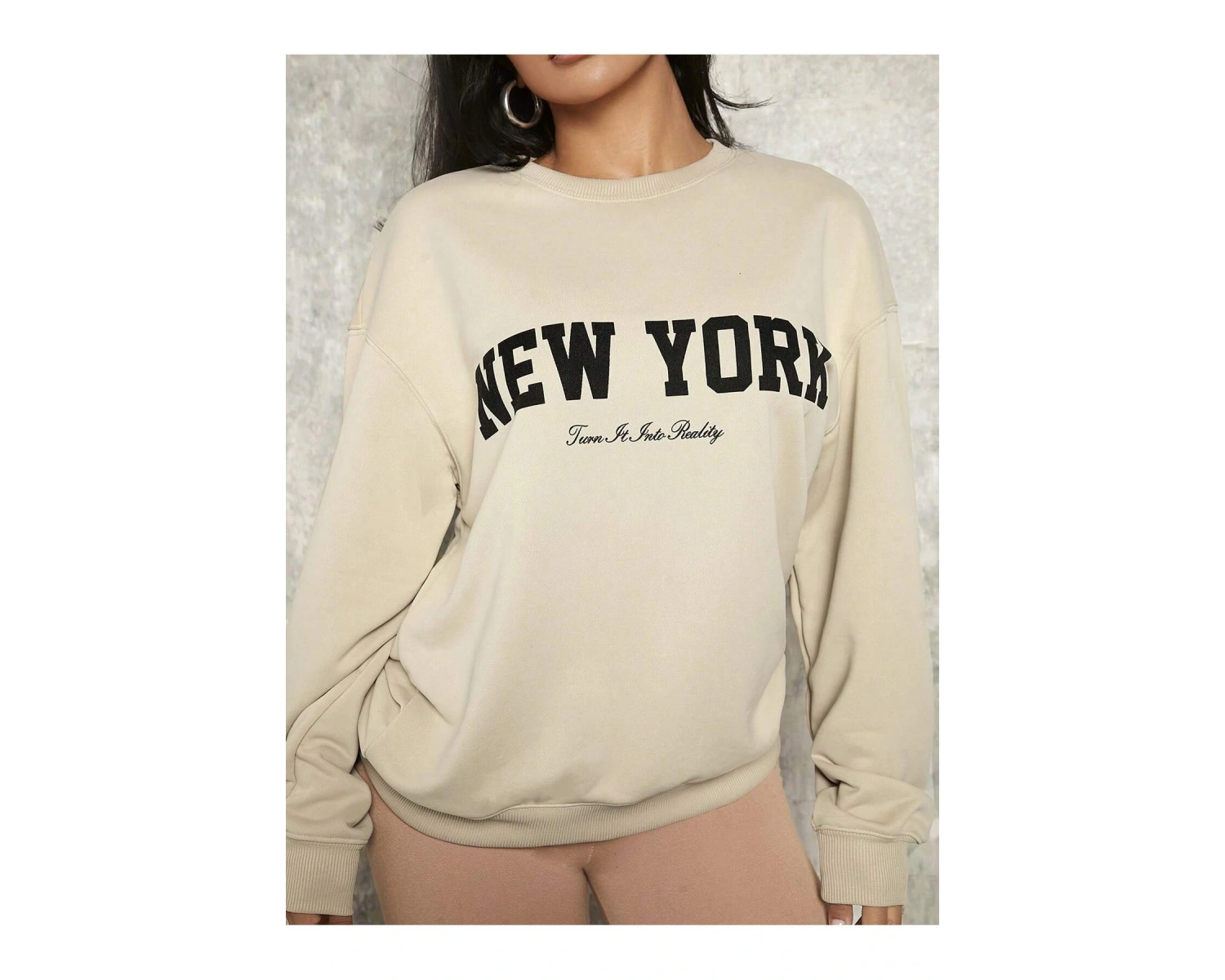 Coke serisi SXY Letter Graphic Drop Shoulder Sweatshirt