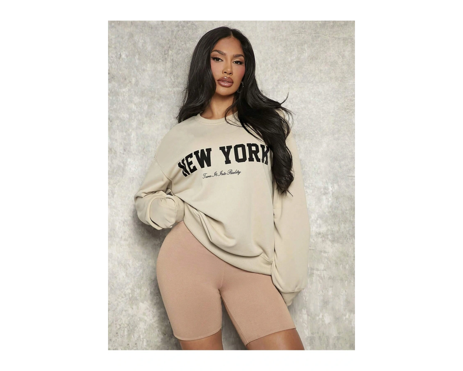 Coke serisi SXY Letter Graphic Drop Shoulder Sweatshirt