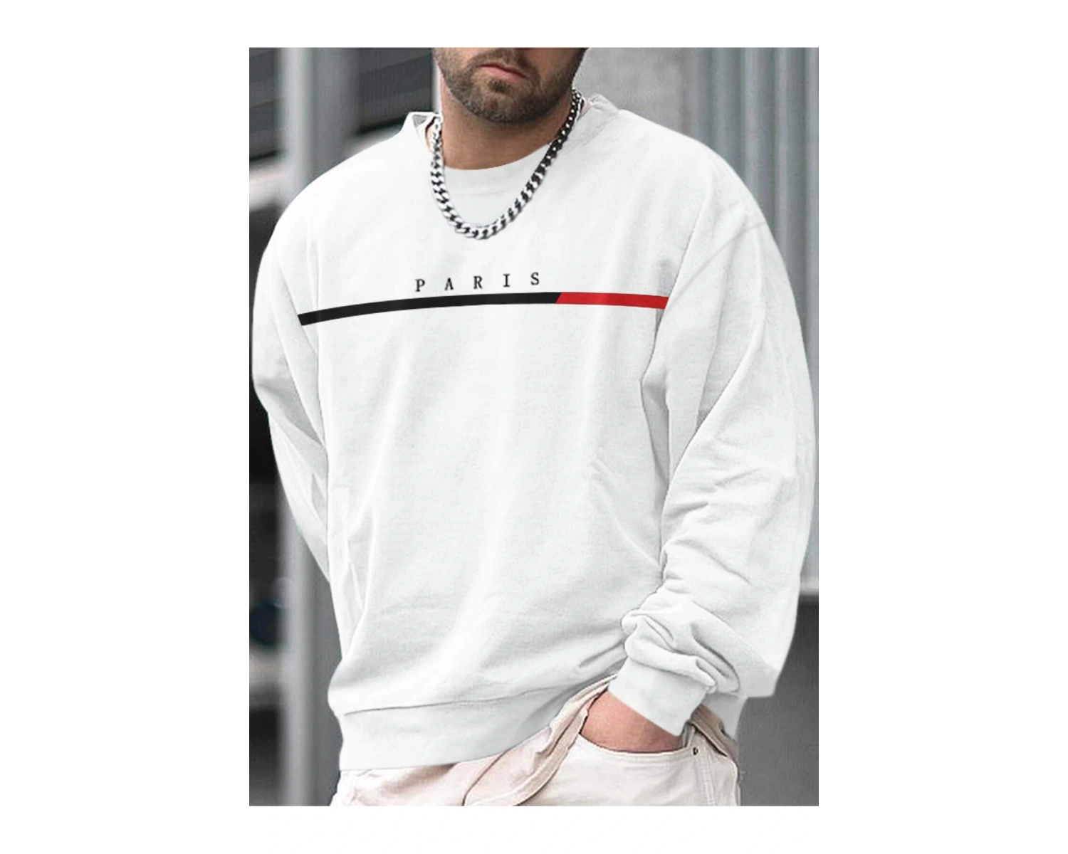 Coko serisi Manfinity Homme Letter Graphic Sweatshirt