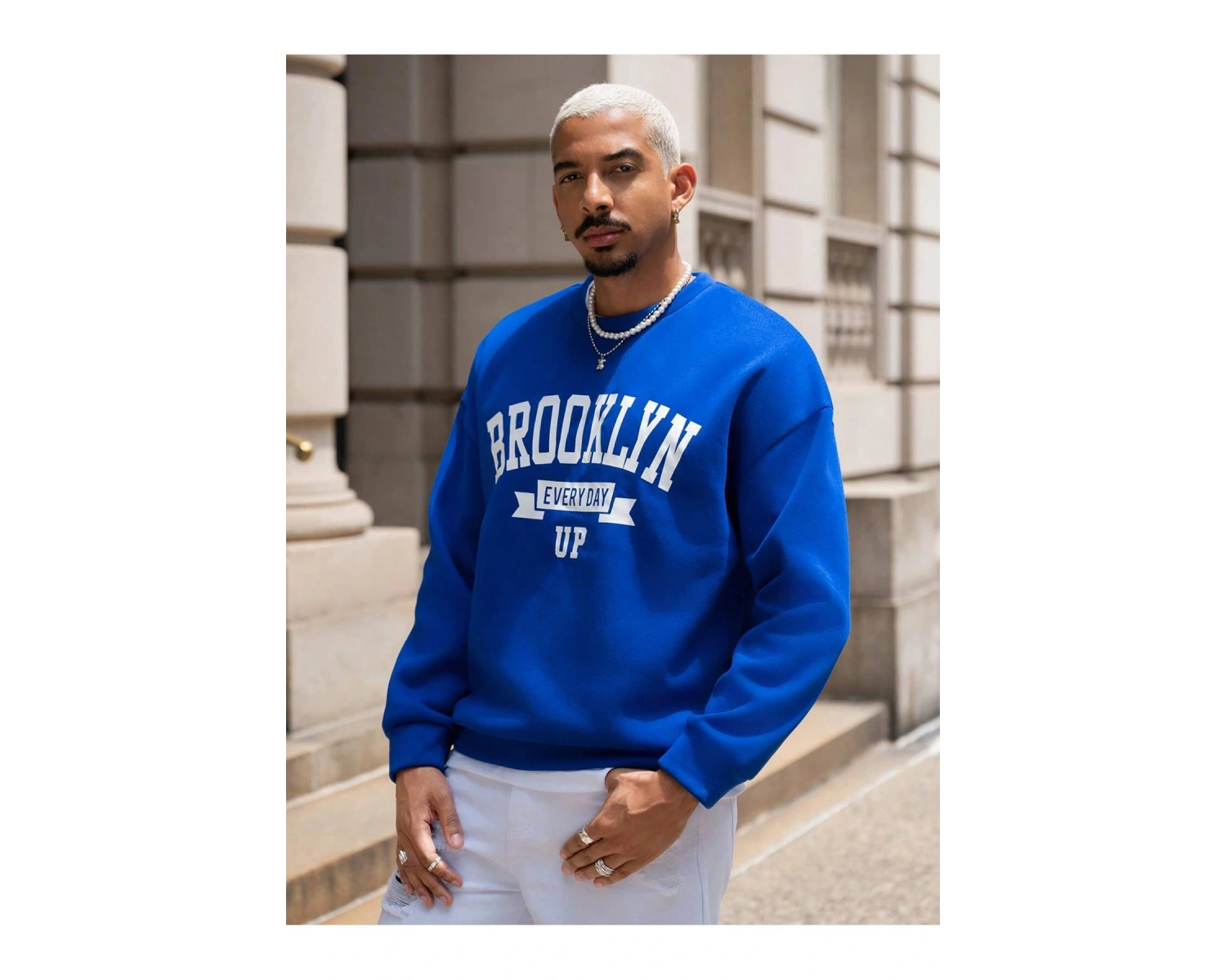 Coko serisi Manfinity Sporsity Letter Graphic Drop Shoulder Sweatshirt