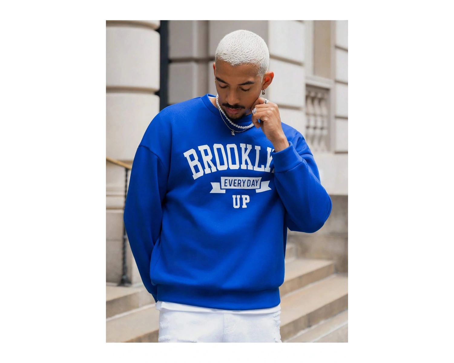 Coko serisi Manfinity Sporsity Letter Graphic Drop Shoulder Sweatshirt