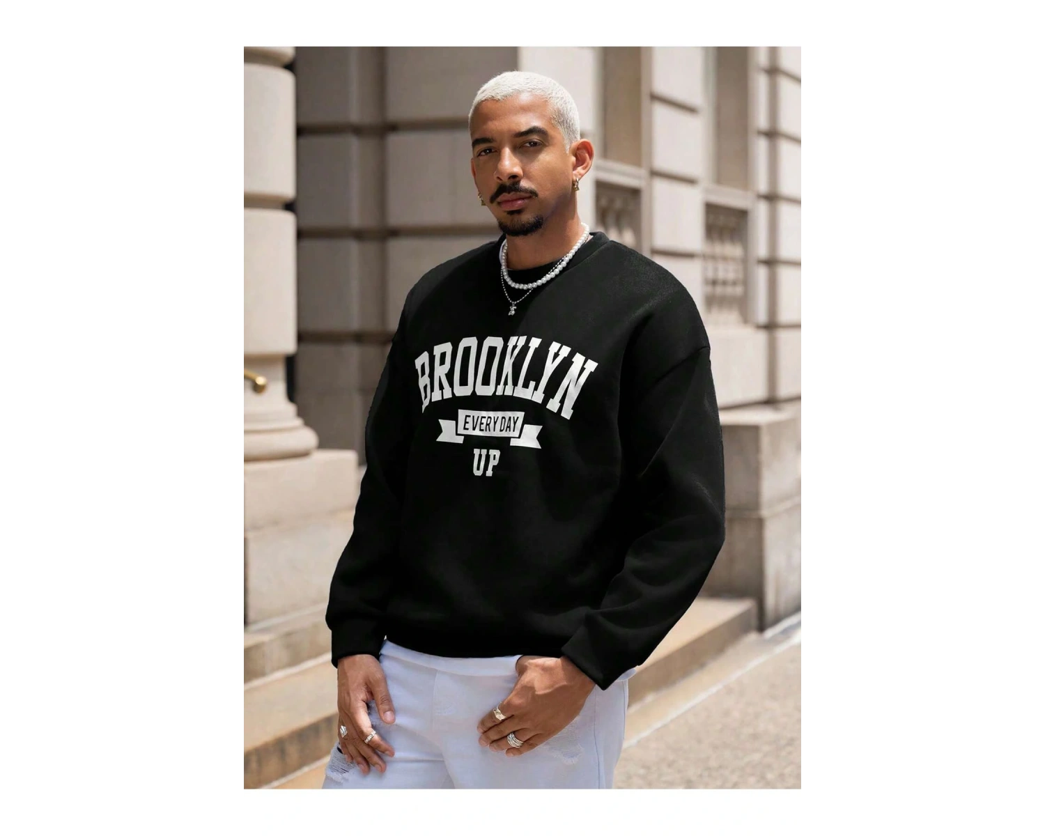 Coko serisi Manfinity Sporsity Letter Graphic Drop Shoulder Sweatshirt