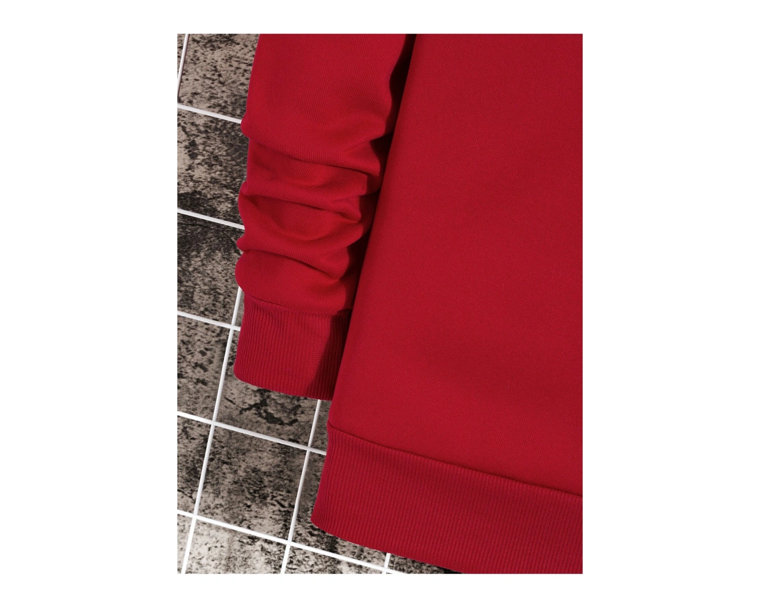 Coko serisi Slogan & Brush Print Lined Pullover