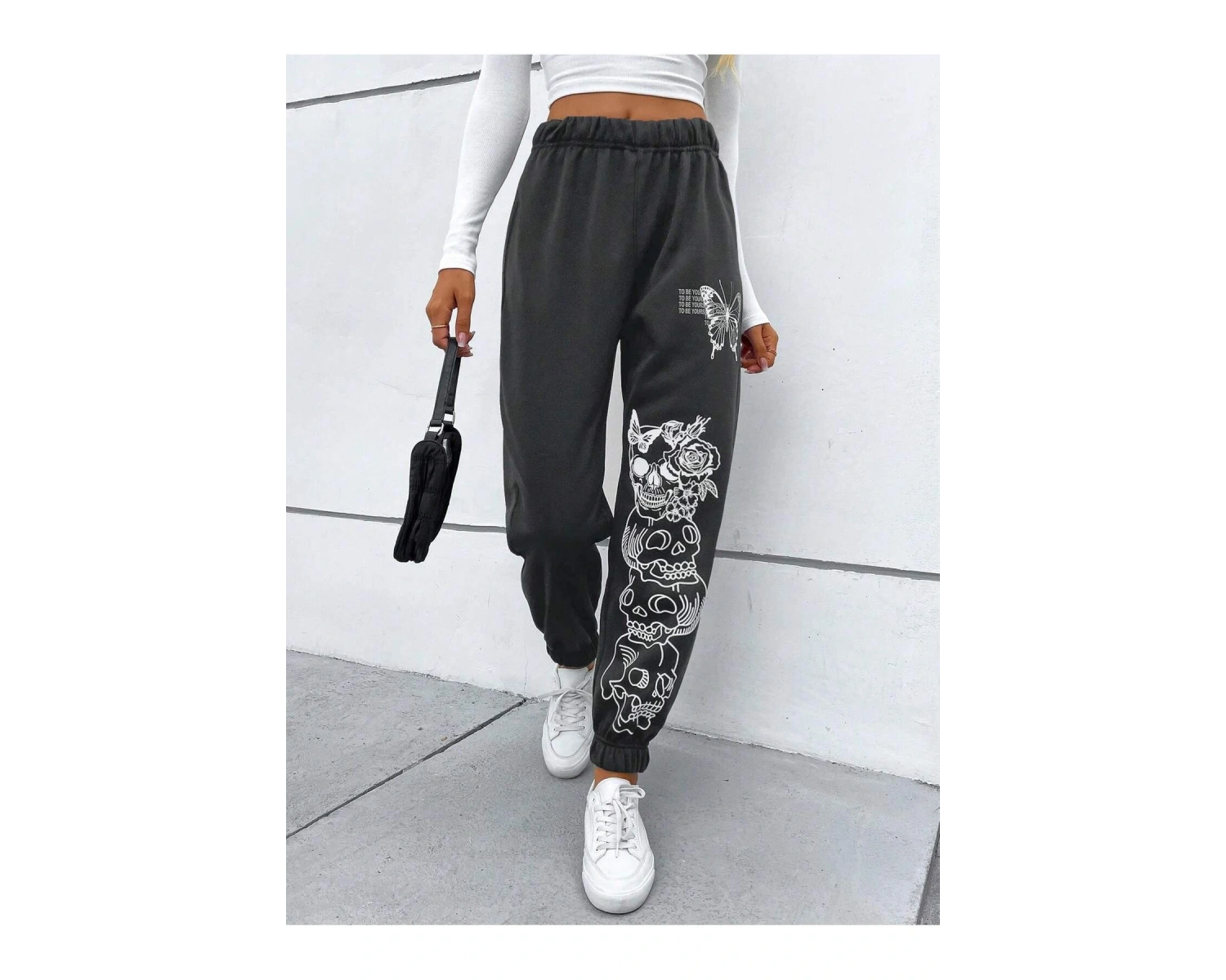 Coolane Butterfly & Skull Print 4 Mevsim Eşofman