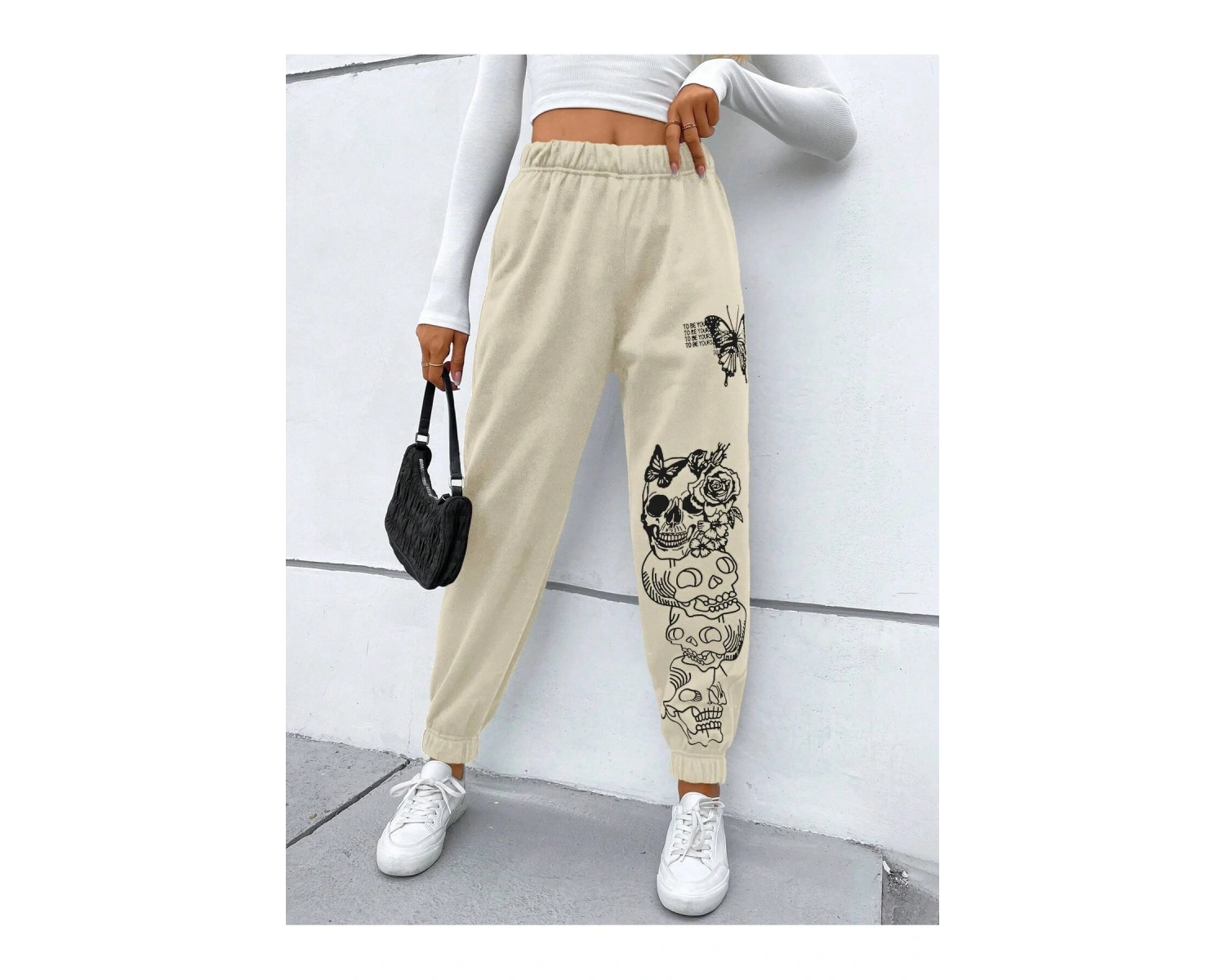 Coolane Butterfly & Skull Print 4 Mevsim Eşofman