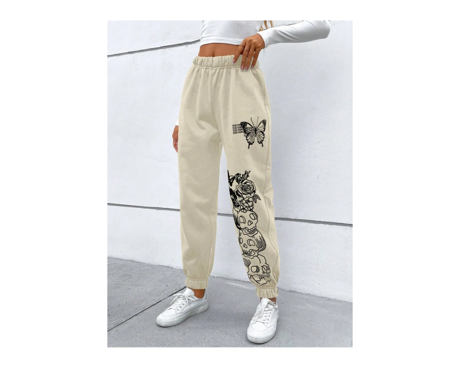 Coolane Butterfly & Skull Print 4 Mevsim Eşofman