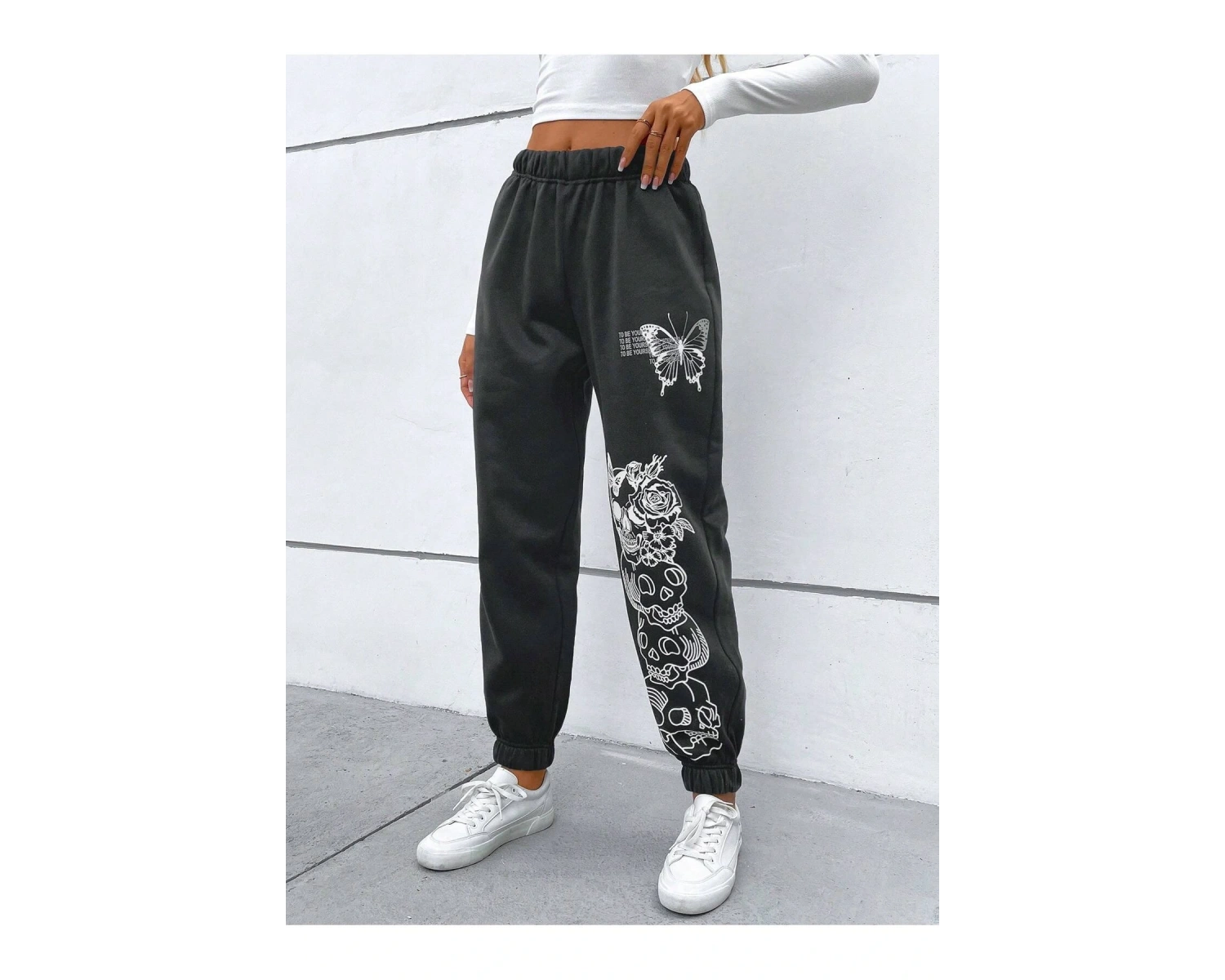 Coolane Butterfly & Skull Print 4 Mevsim Eşofman