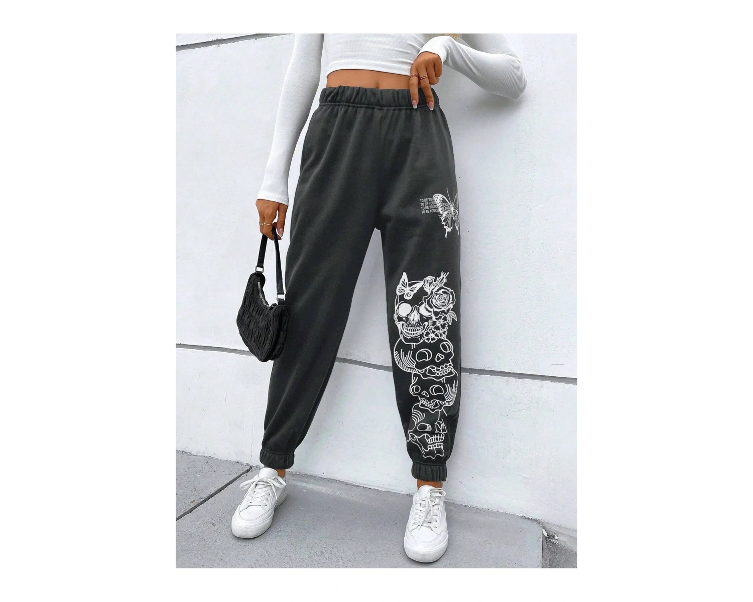 Coolane Butterfly & Skull Print 4 Mevsim Eşofman