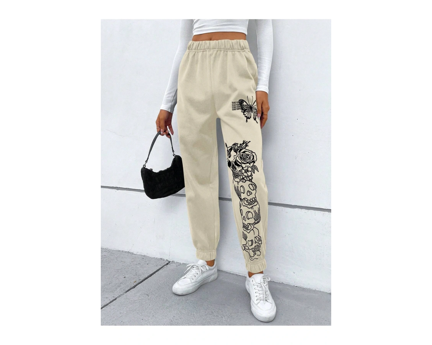 Coolane Butterfly & Skull Print 4 Mevsim Eşofman