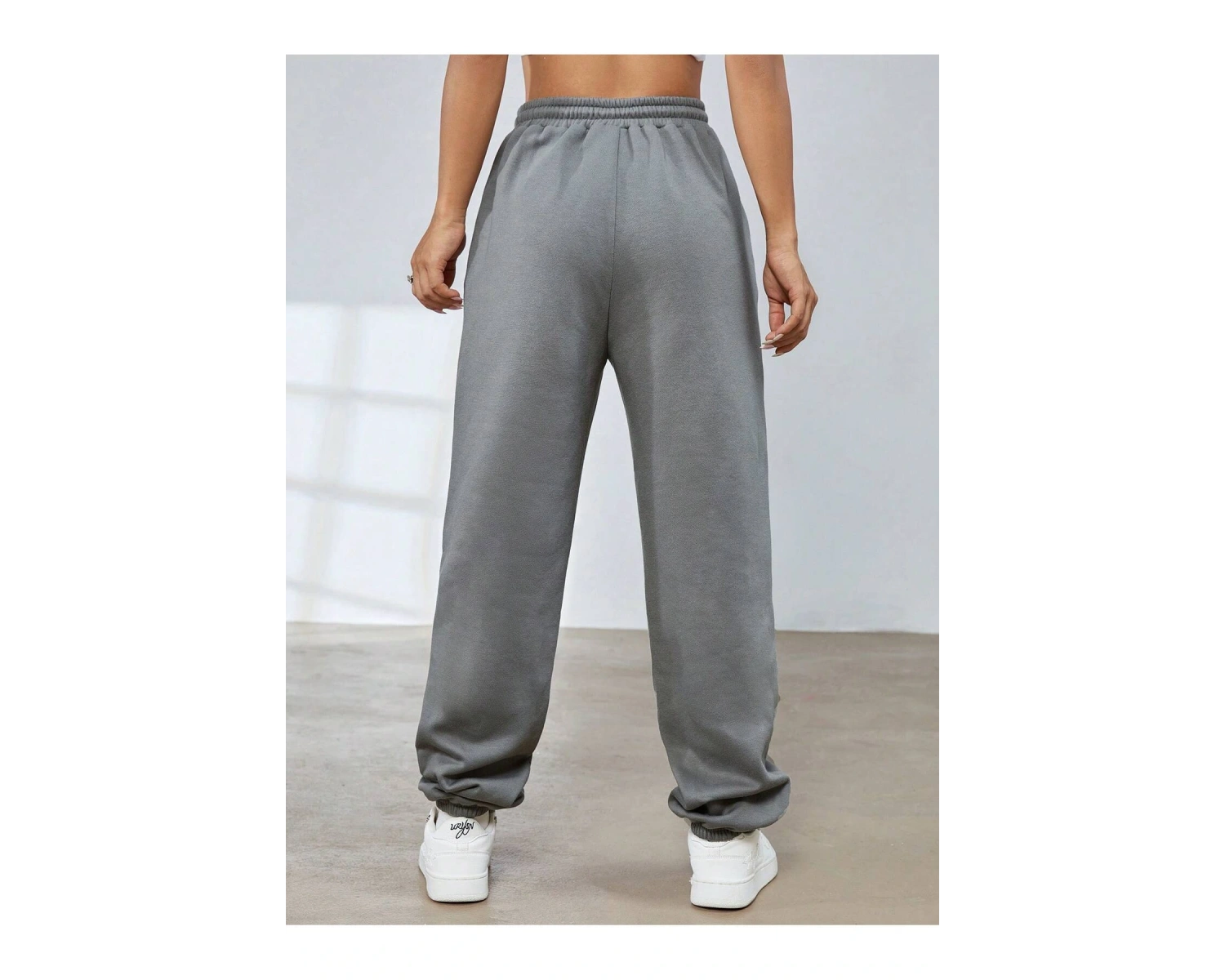 Coolane Cartoon and Graphic Drawstring Waist Slant Pocket 4 Mevsim Eşofman