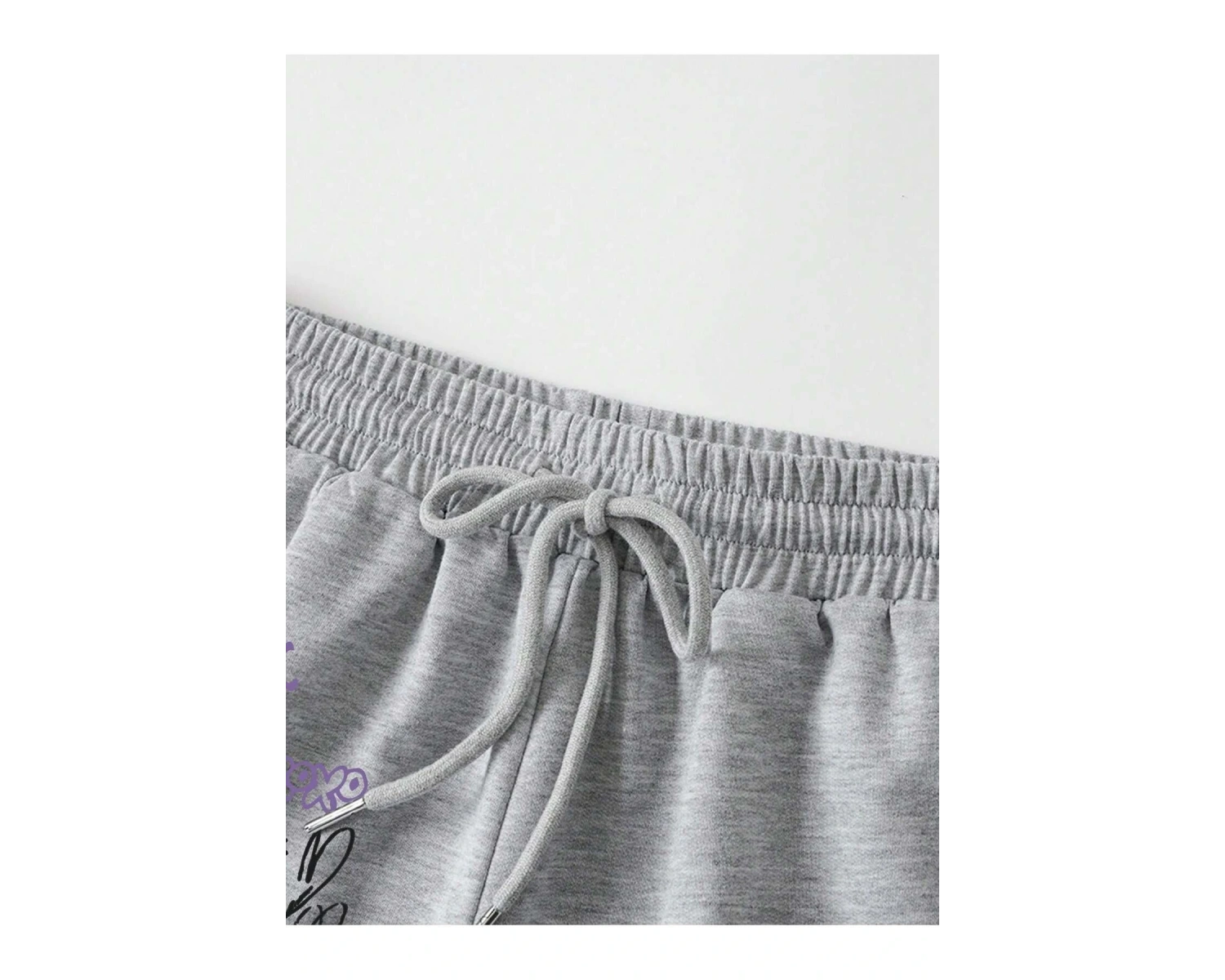 Coolane Cartoon & Letter Graphic Drawstring Waist Şort