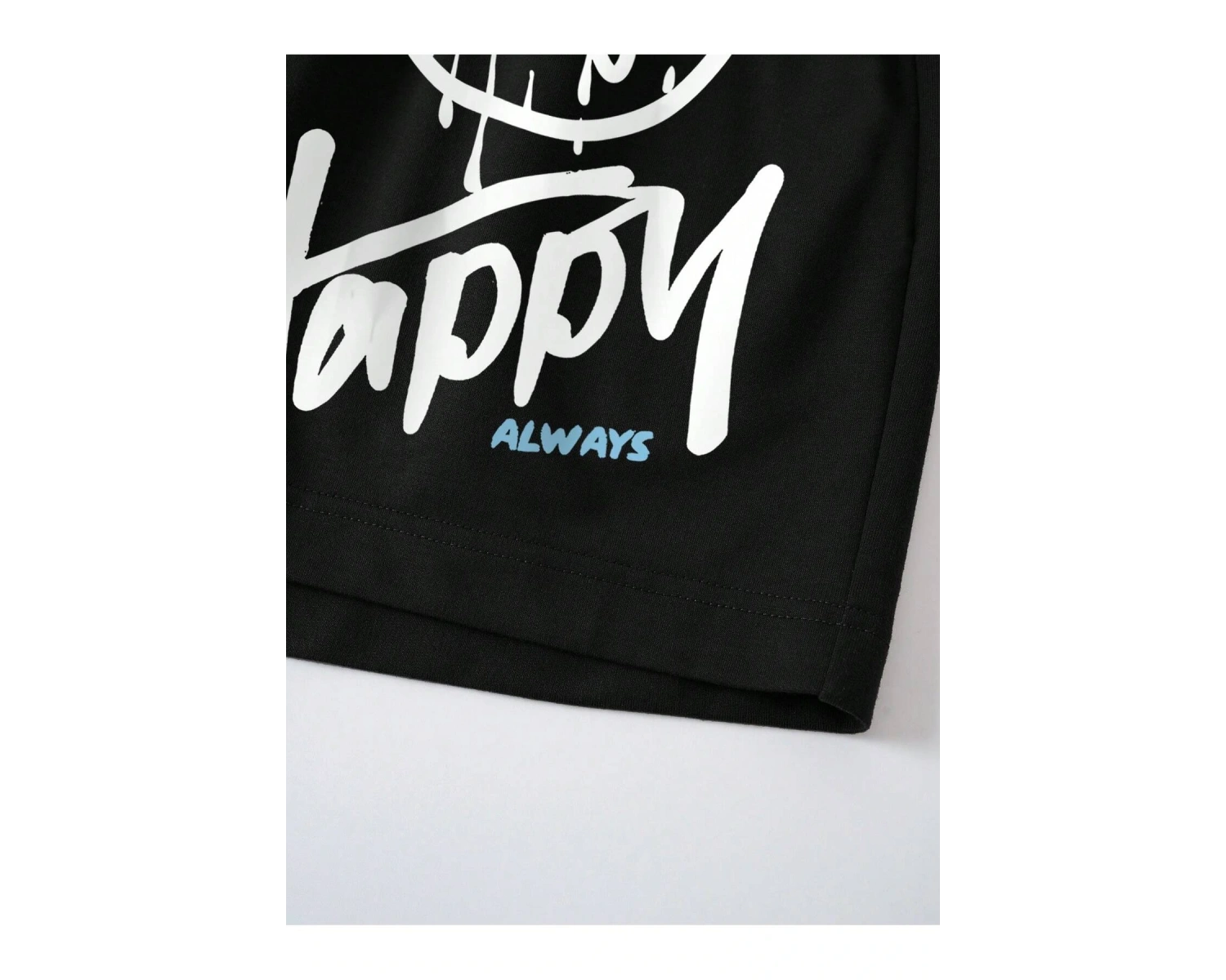 Coolane Cartoon & Slogan Graphic Drawstring Waist Şort