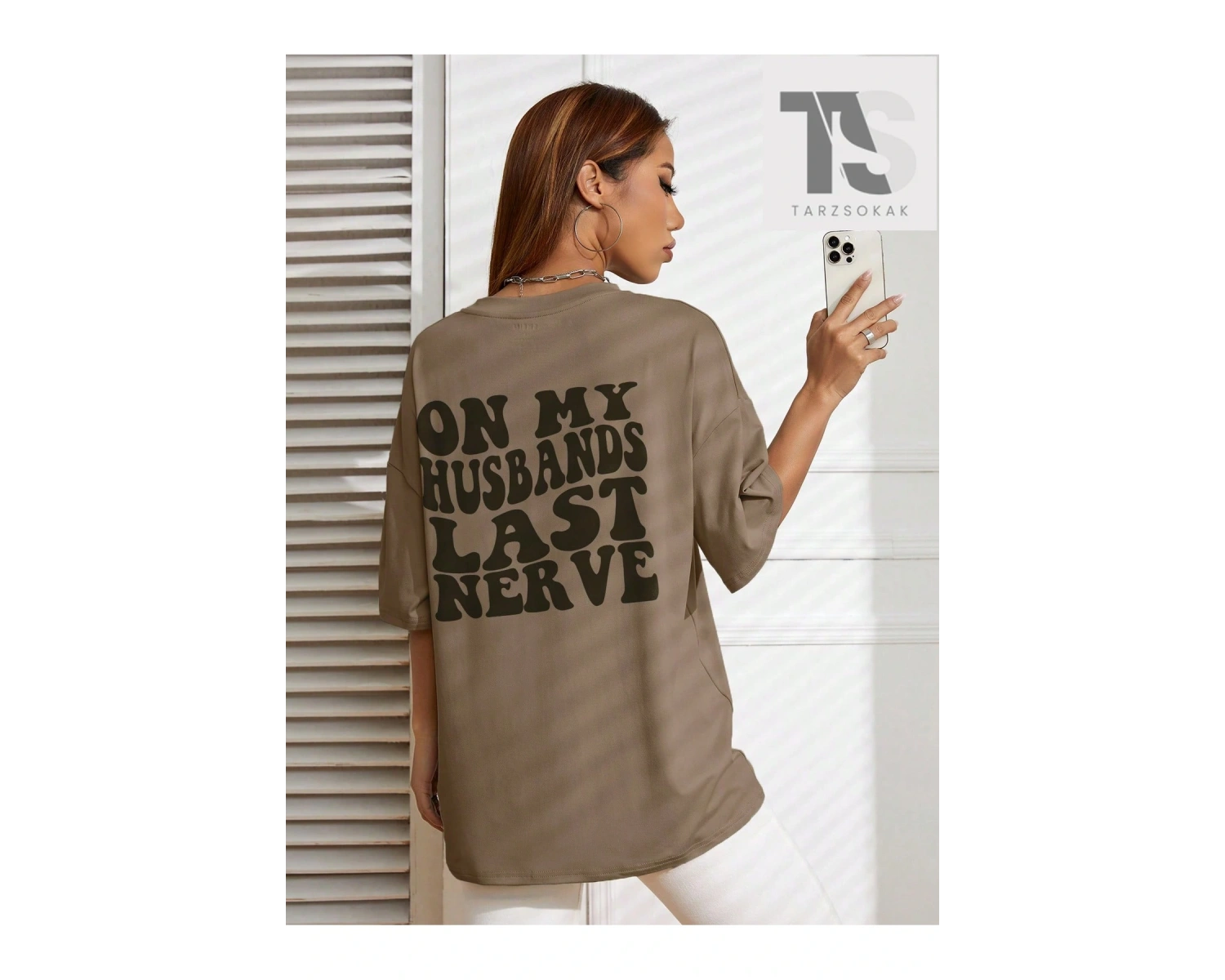 Coolane Casual Baskılı Yuvarlak Yaka Gevşek Kısa Kollu Kadın Tişört