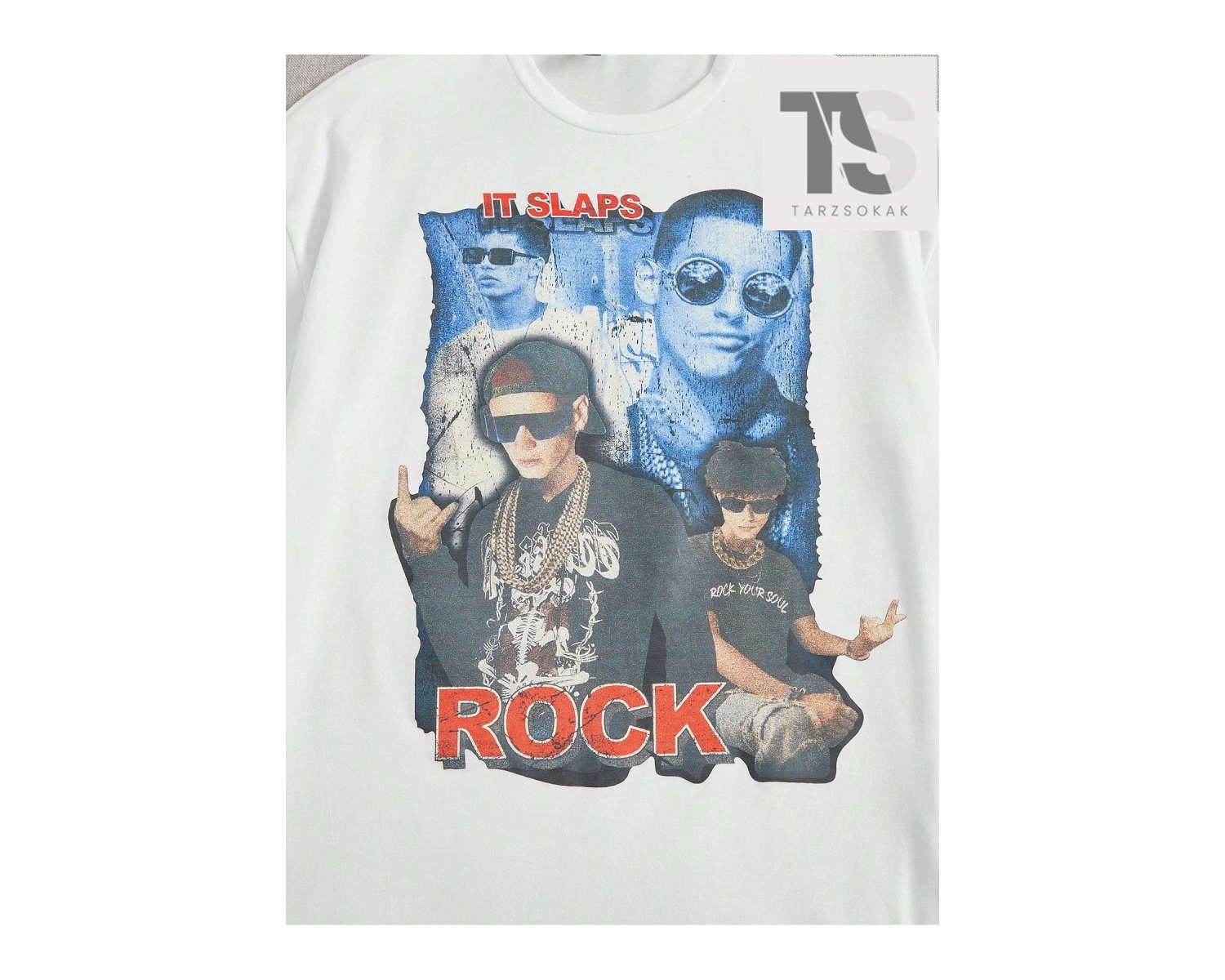 Coolane Figürlü ve Sloganlı Grafik Düşük Omuzlu Tişört