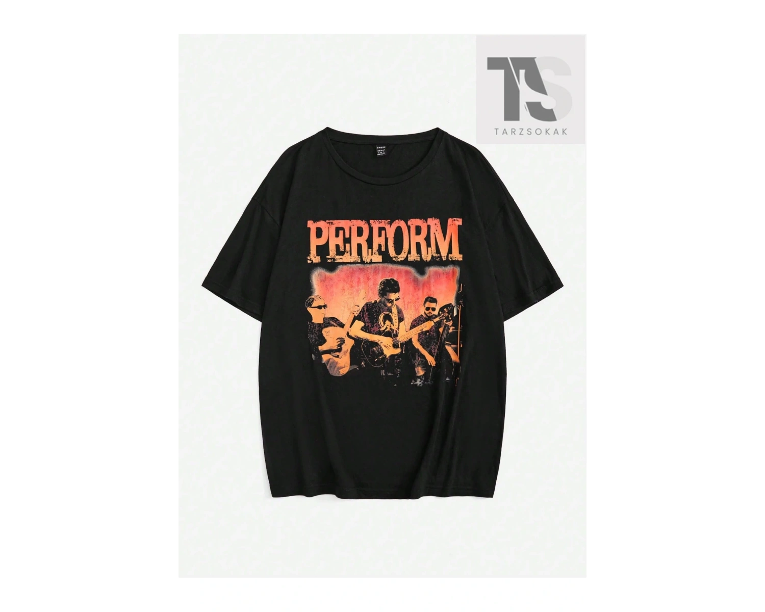 Coolane Harfli ve Şekilli Grafik Düşük Omuzlu Tişört