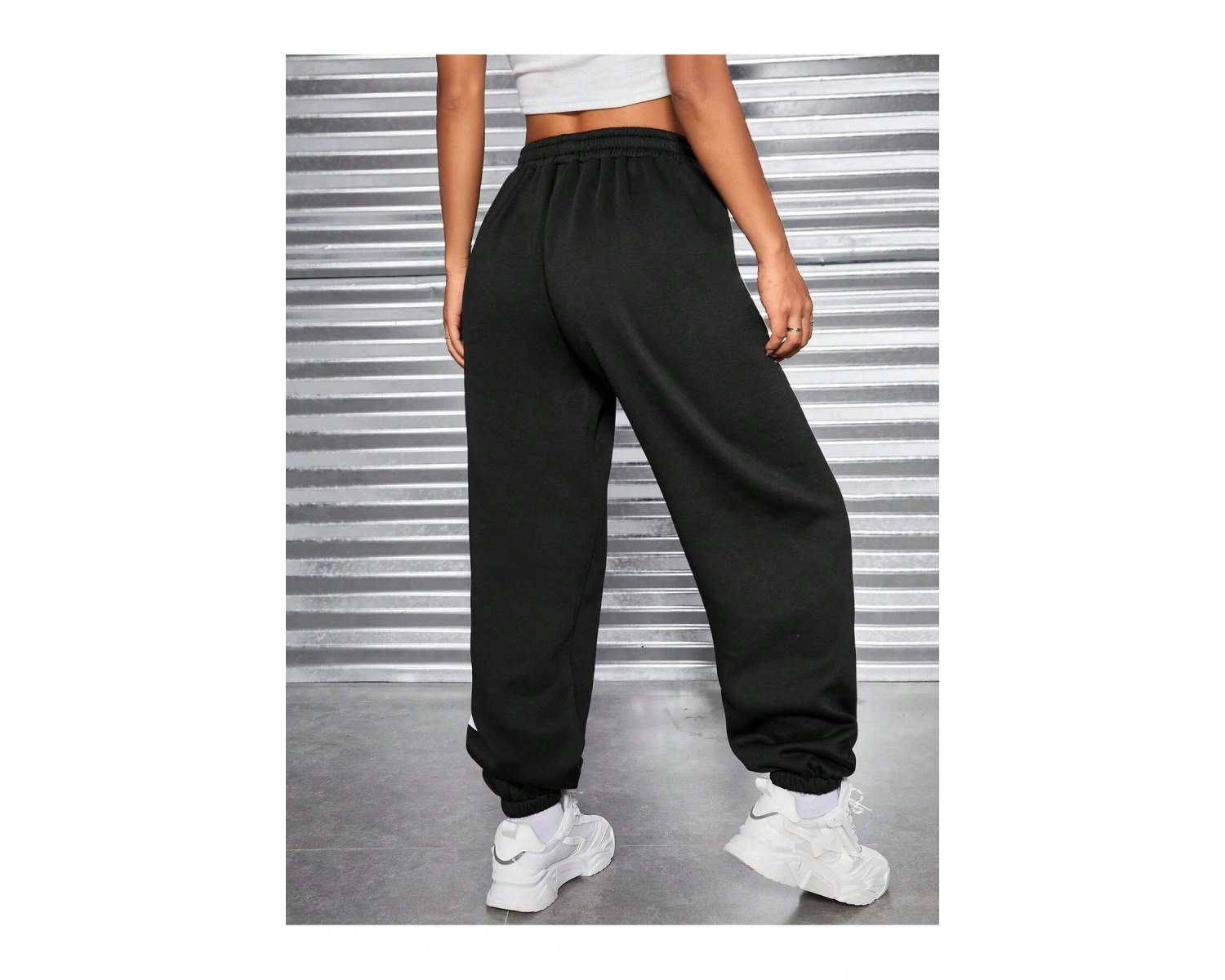 Coolane Letter Graphic Elastic Waist 4 Mevsim Eşofman