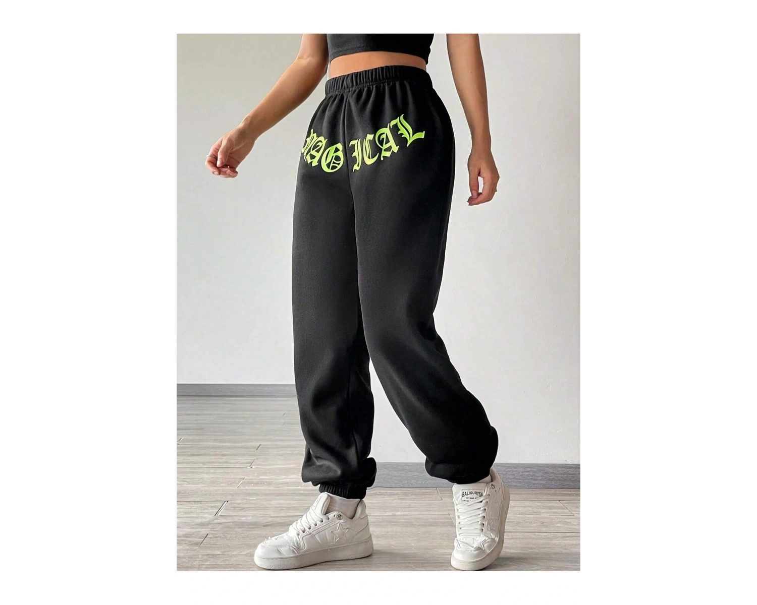 Coolane Letter Graphic Elastic Waist 4 Mevsim Eşofman