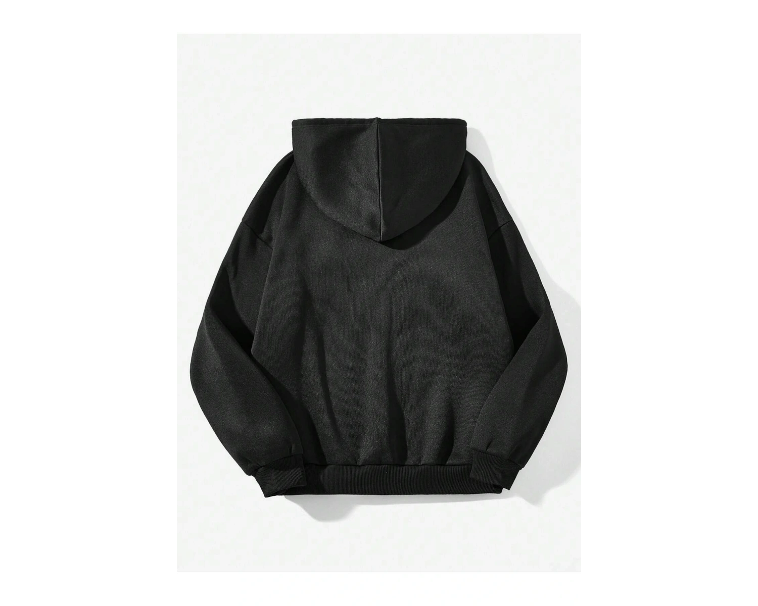 Coolane Örümcek ve Slogan Grafikli Düşük Omuzlu İpli Kapüşonlu Üst Siyah