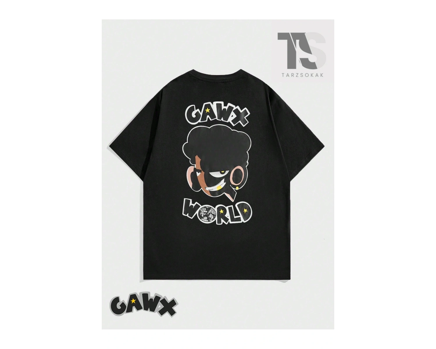 Coolane Şekil Grafikli Düşük Omuzlu Tişört