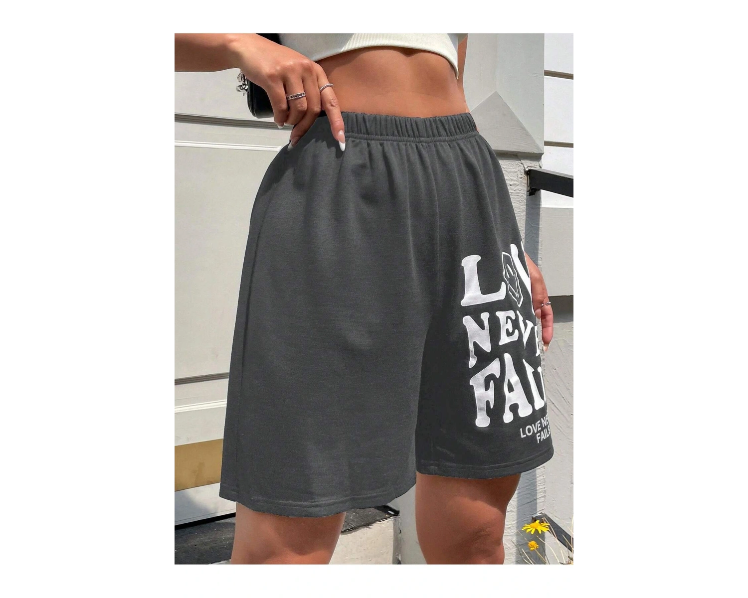 Coolane Slogan & Cartoon Graphic Şort