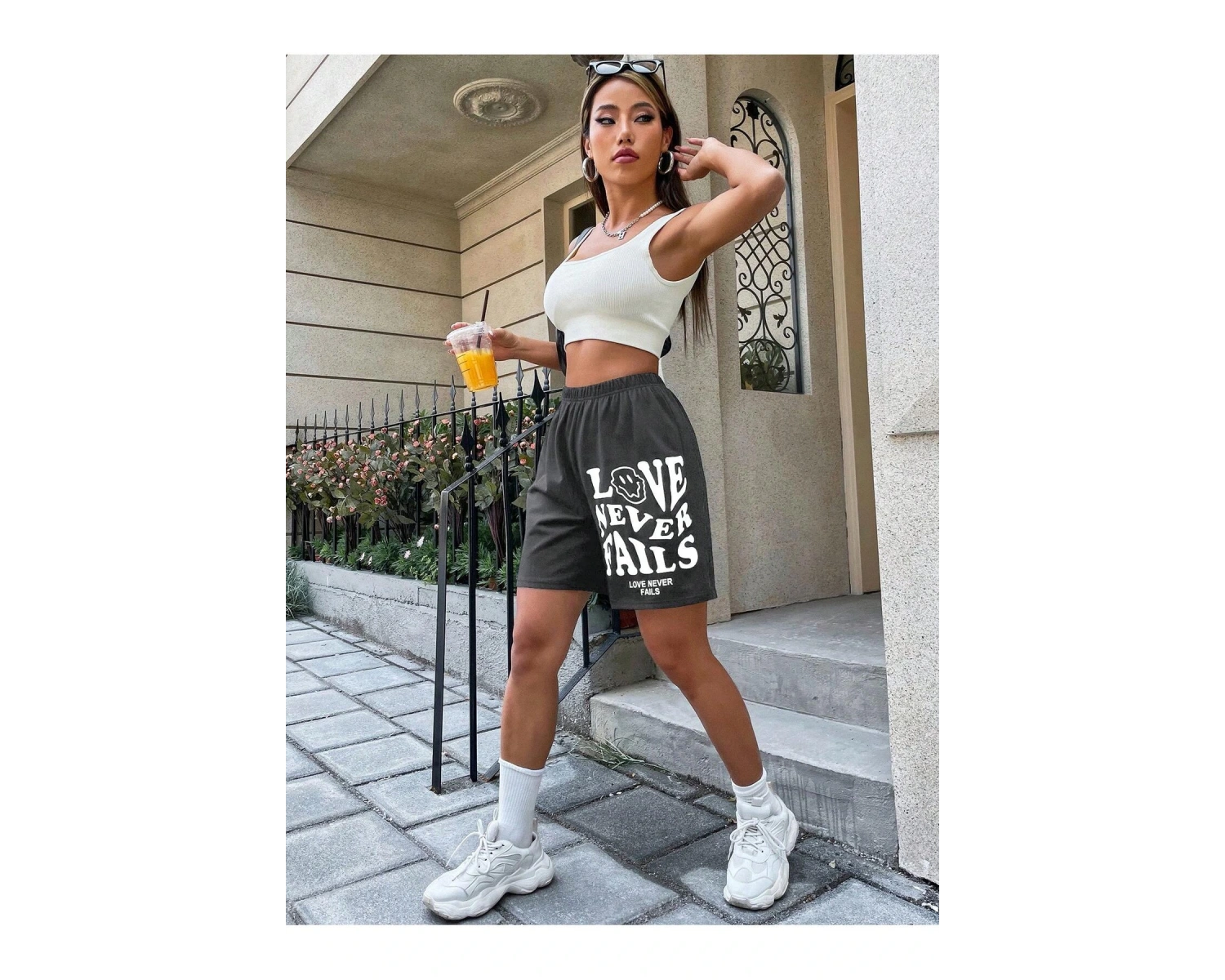 Coolane Slogan & Cartoon Graphic Şort