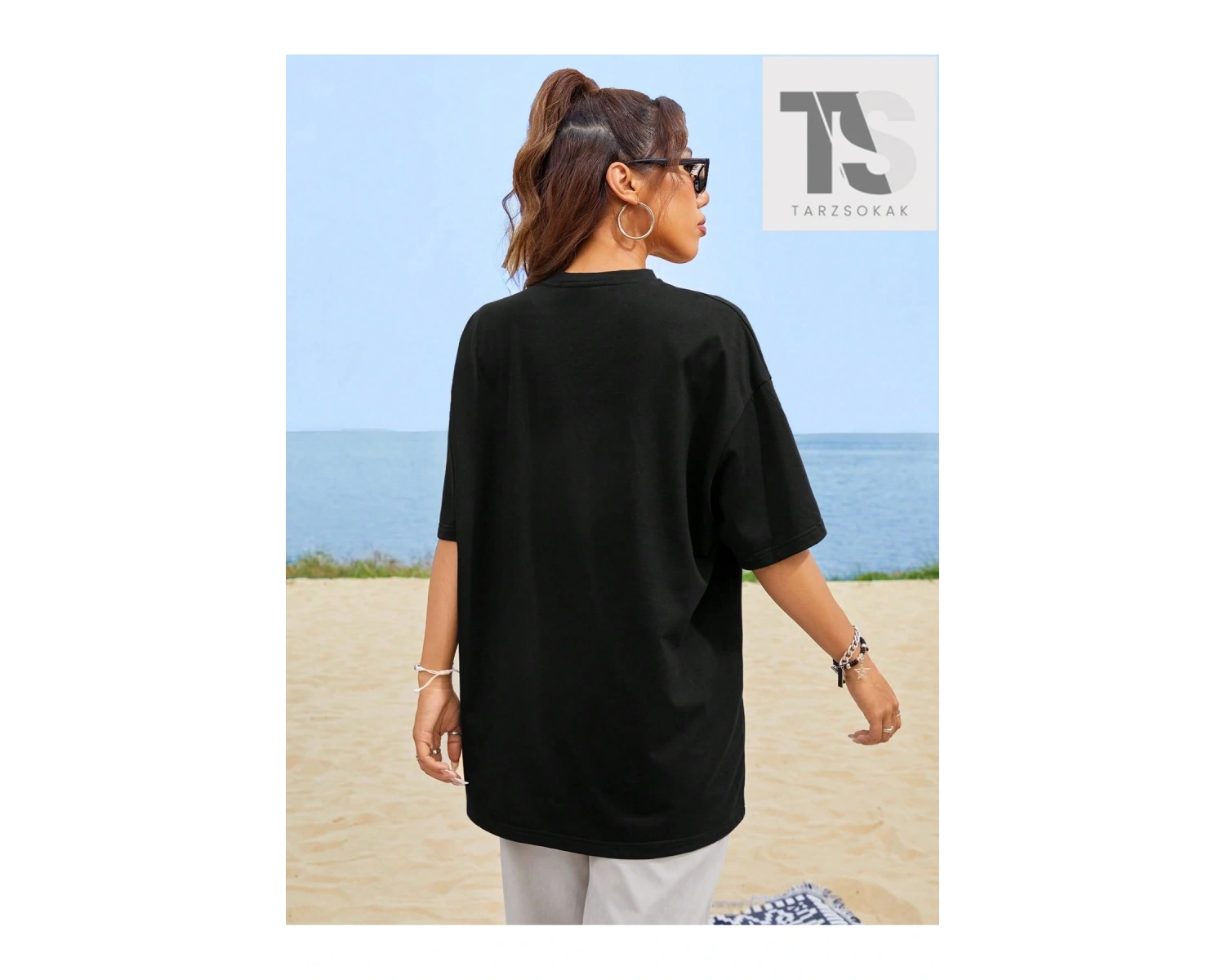 Coolane Vücut Isı Haritası Baskılı Omuz Tişörtü