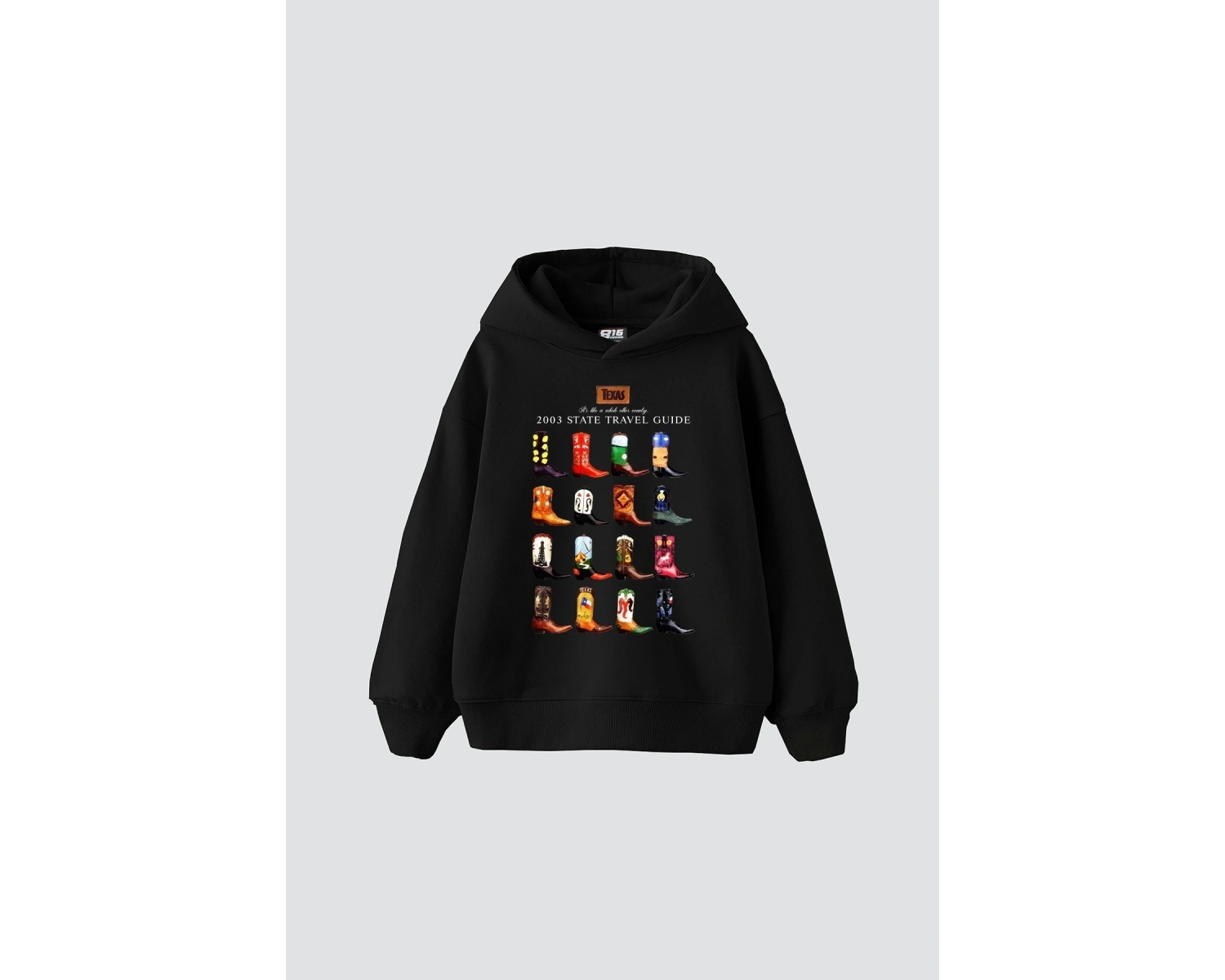 Cowboy Boots Baskılı Oversize Unisex Beyaz