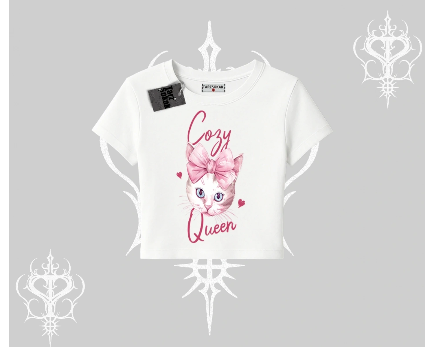 Cozy Queen Kedi Baskılı Babby Tee Tshirt