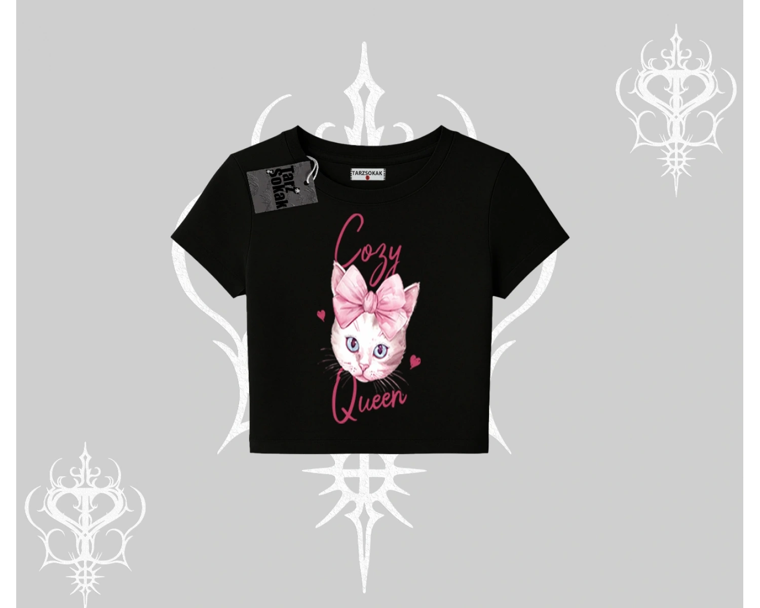 Cozy Queen Kedi Baskılı Babby Tee Tshirt