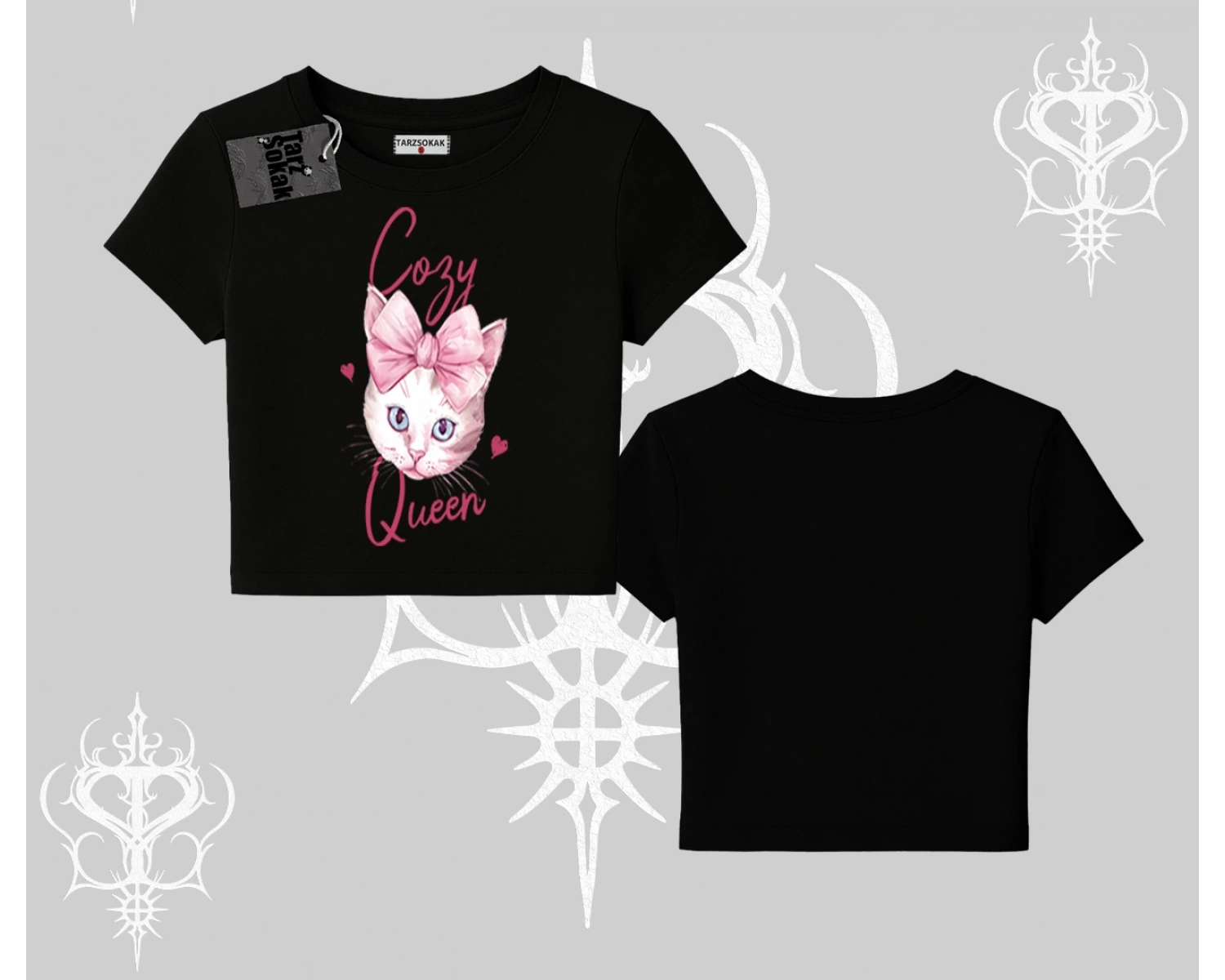 Cozy Queen Kedi Baskılı Babby Tee Tshirt