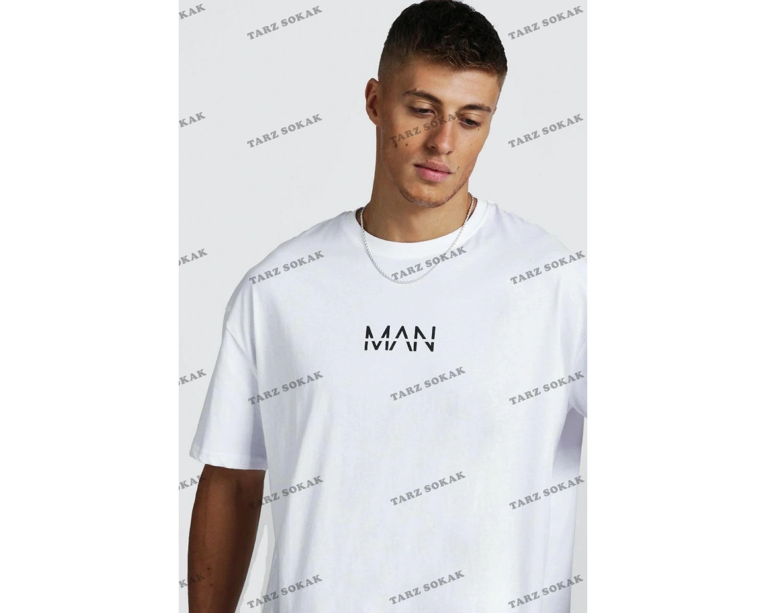 Crash Man African Erkek Beyaz Oversize