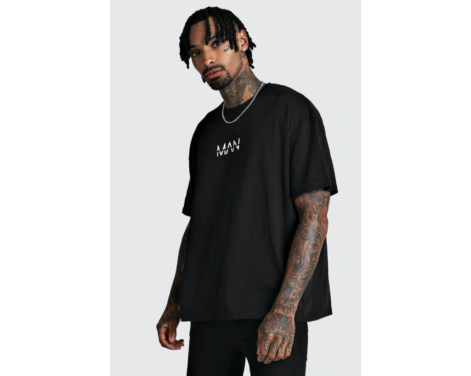 Crash Man African Erkek Beyaz Oversize Tshirt