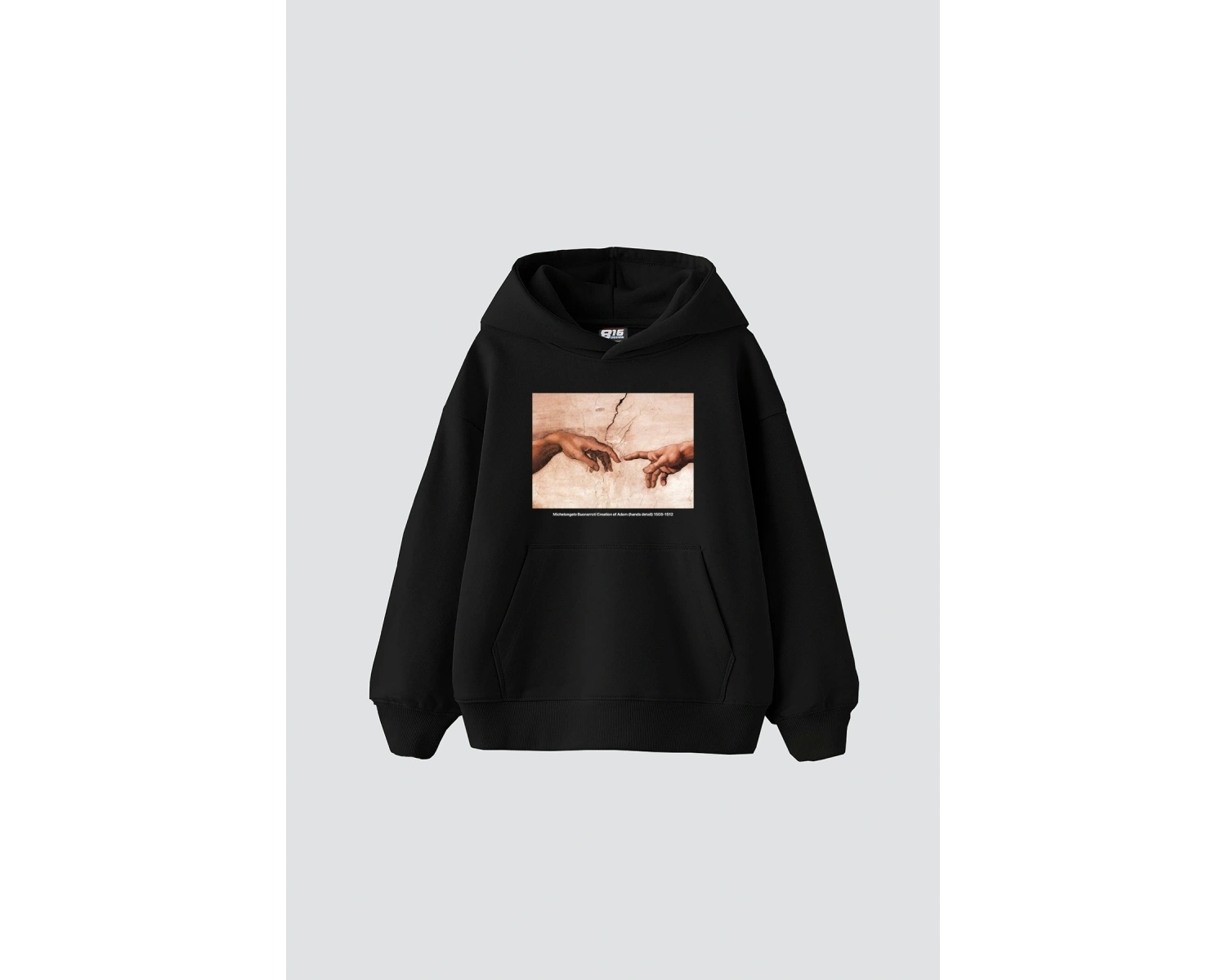 Creation of Adam Baskılı Oversize Unisex Beyaz