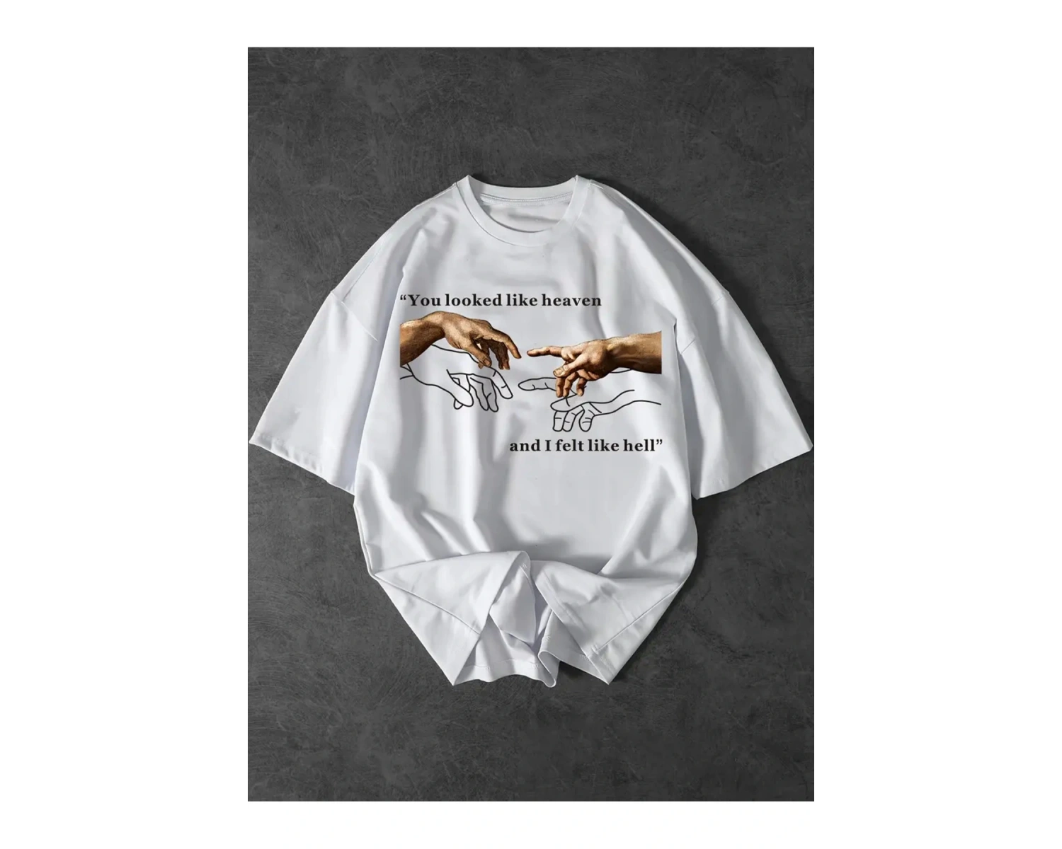 Creation Of Adam Baskılı Unisex Oversize