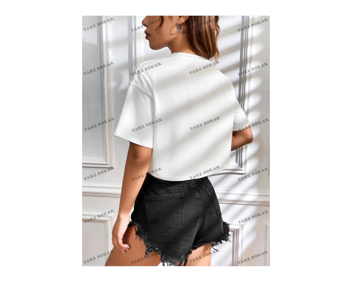 Crop CKOD-232913 Katı Düşük Omuz