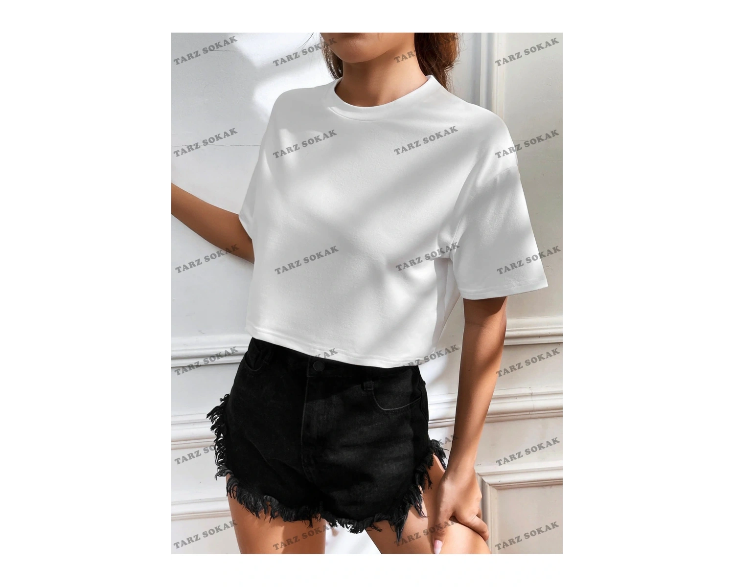 Crop CKOD-232913 Katı Düşük Omuz