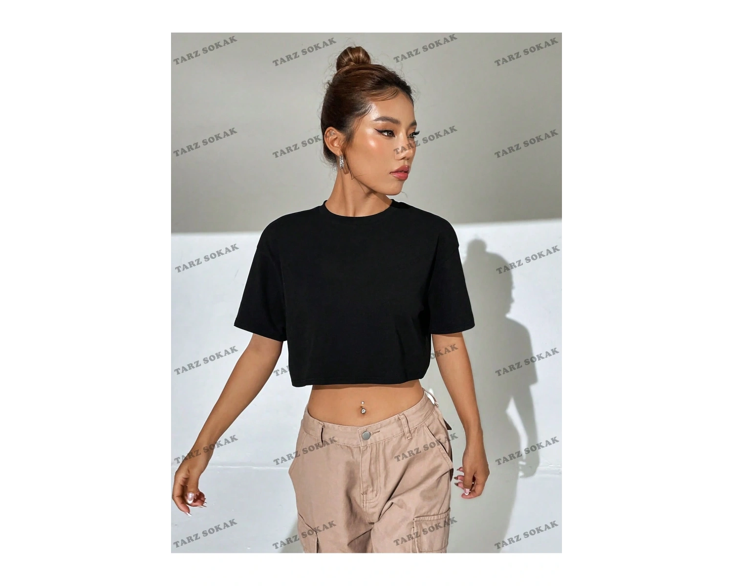 Crop CKOD-232913 Katı Düşük Omuz