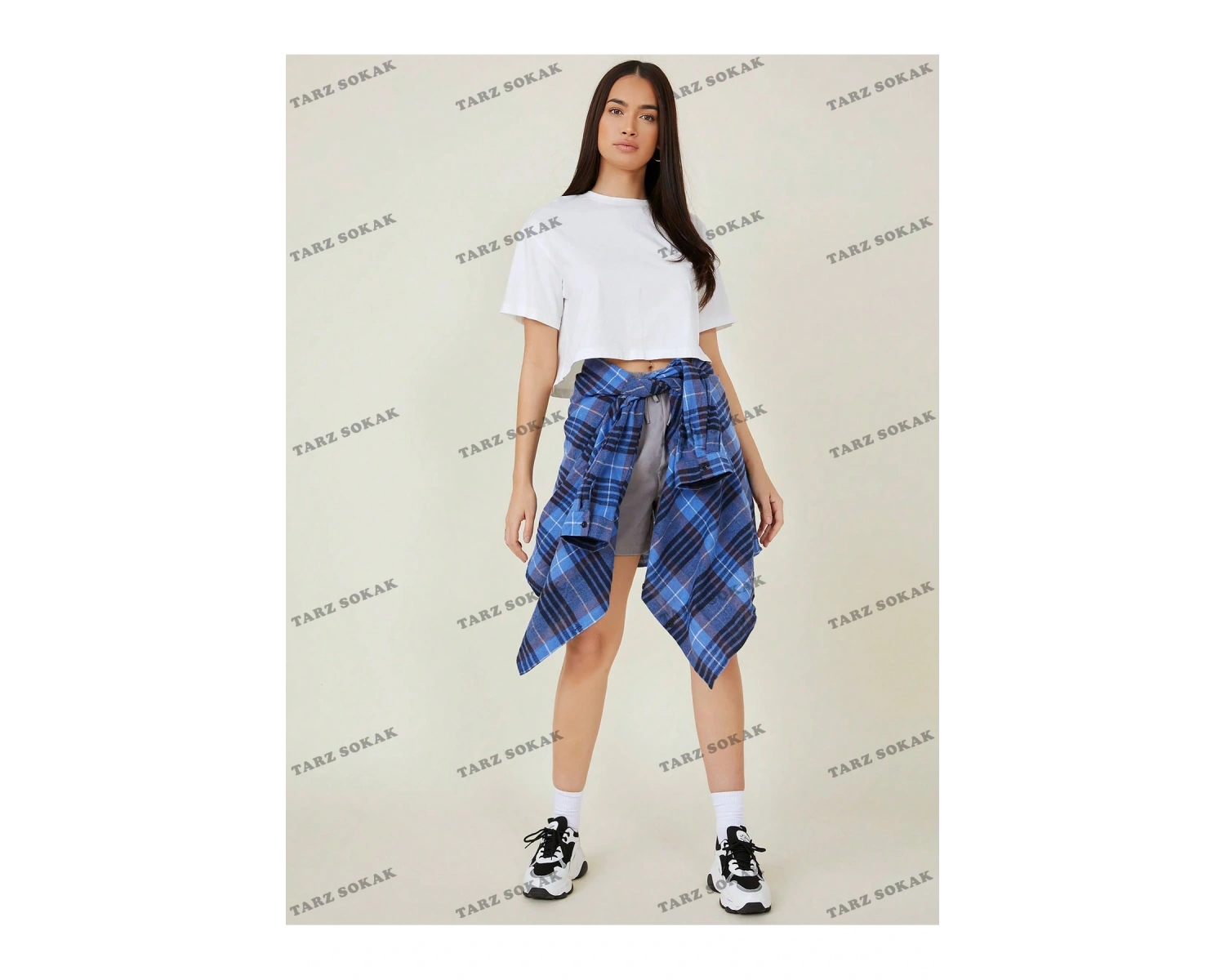 Crop CKOD-232913 Pamuk Damla Omuz Düz Kısa