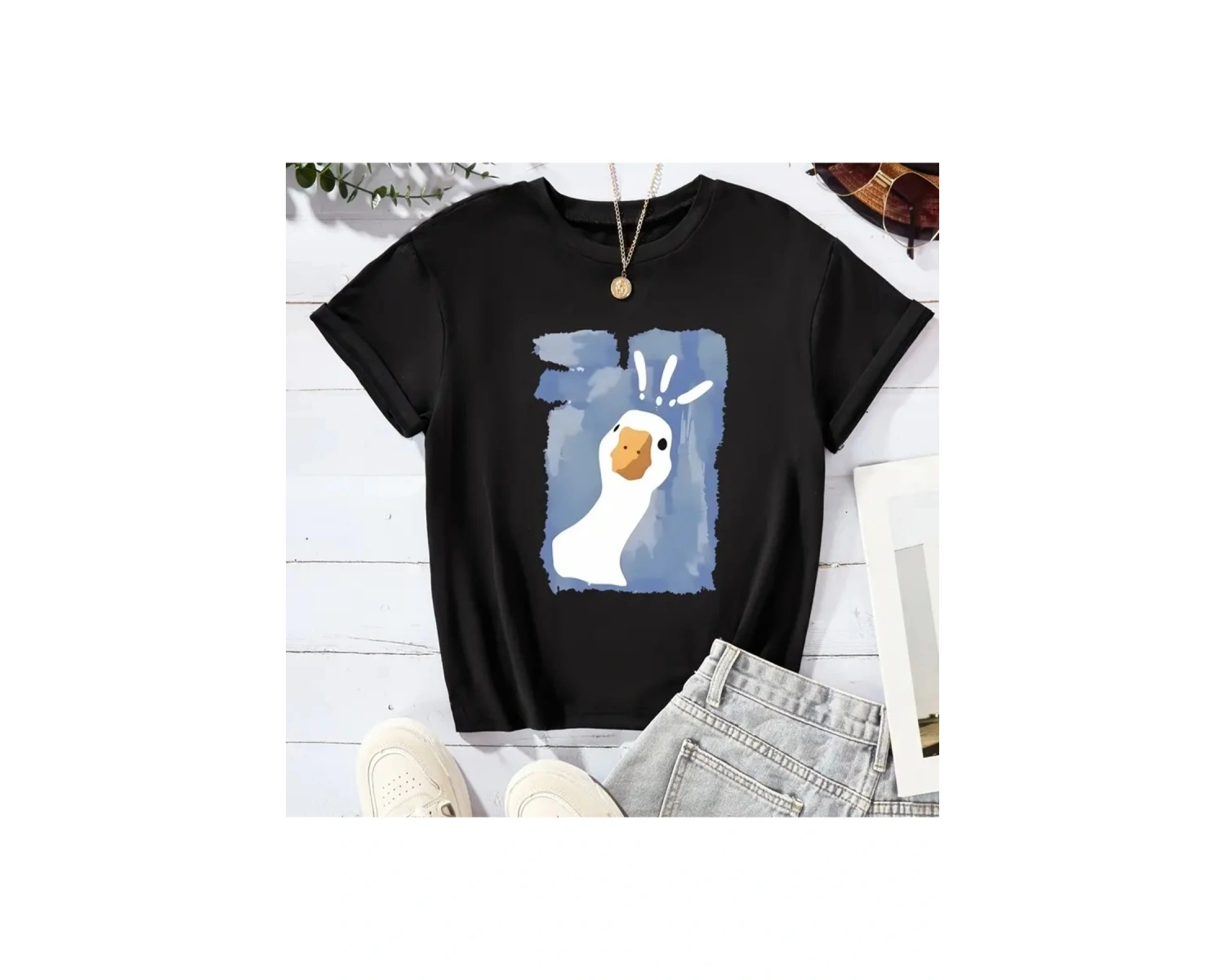 Curious Duck Baskılı