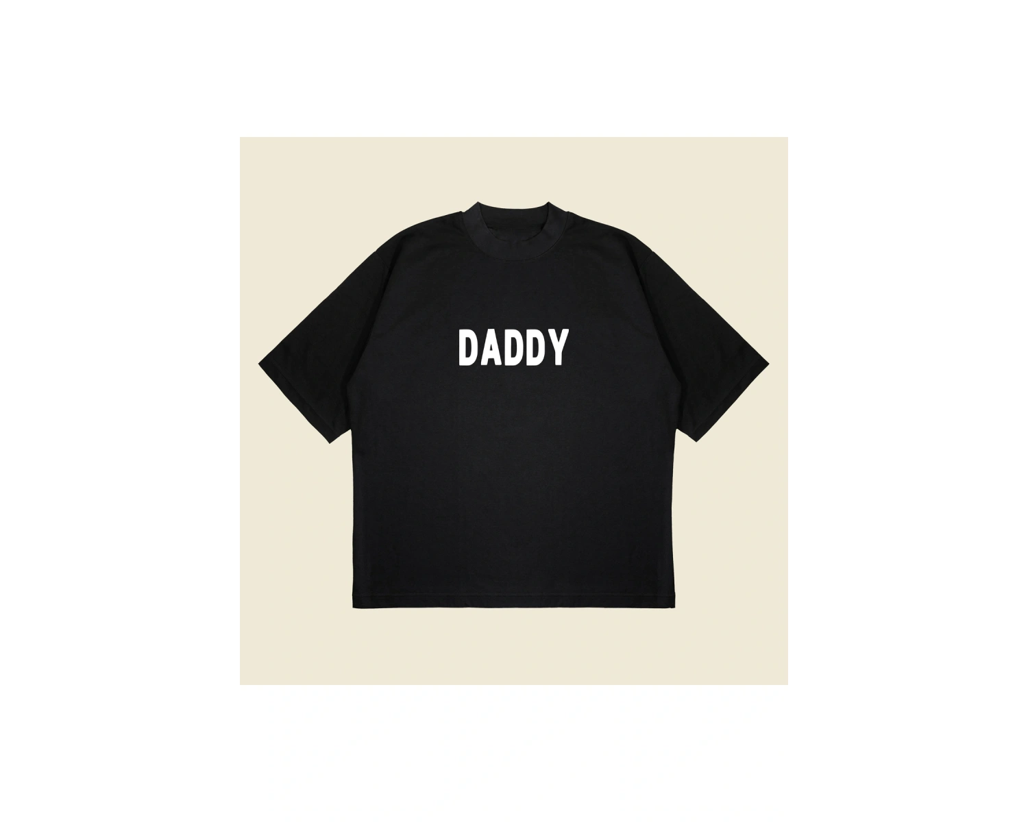 Daddy Baskılı Oversize Unisex Pamuklu Nefes Alan Kalın Kumaşlı
