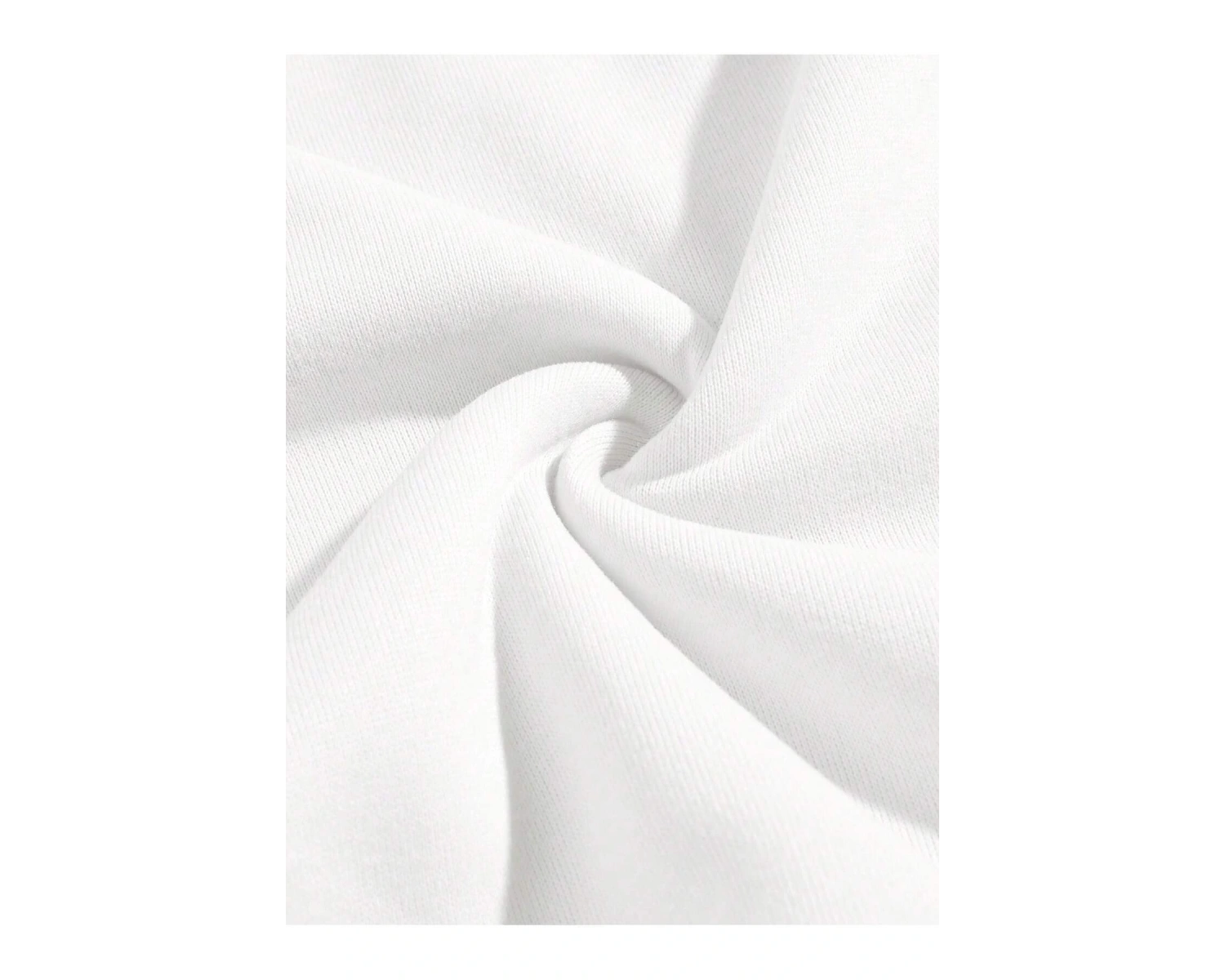 Dağ ve Güneş Desenli Damla Omuz Sweatshirt Beyaz