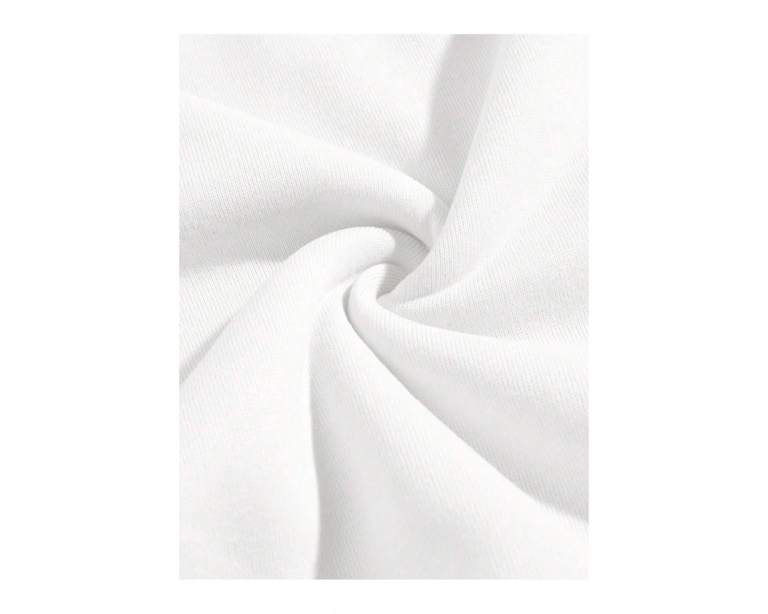 Dağ ve Güneş Desenli Damla Omuz Sweatshirt Beyaz