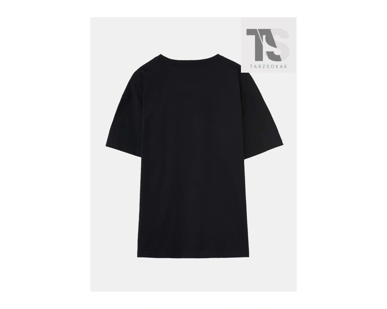 Damla Omuz Harfli Grafik Tişört