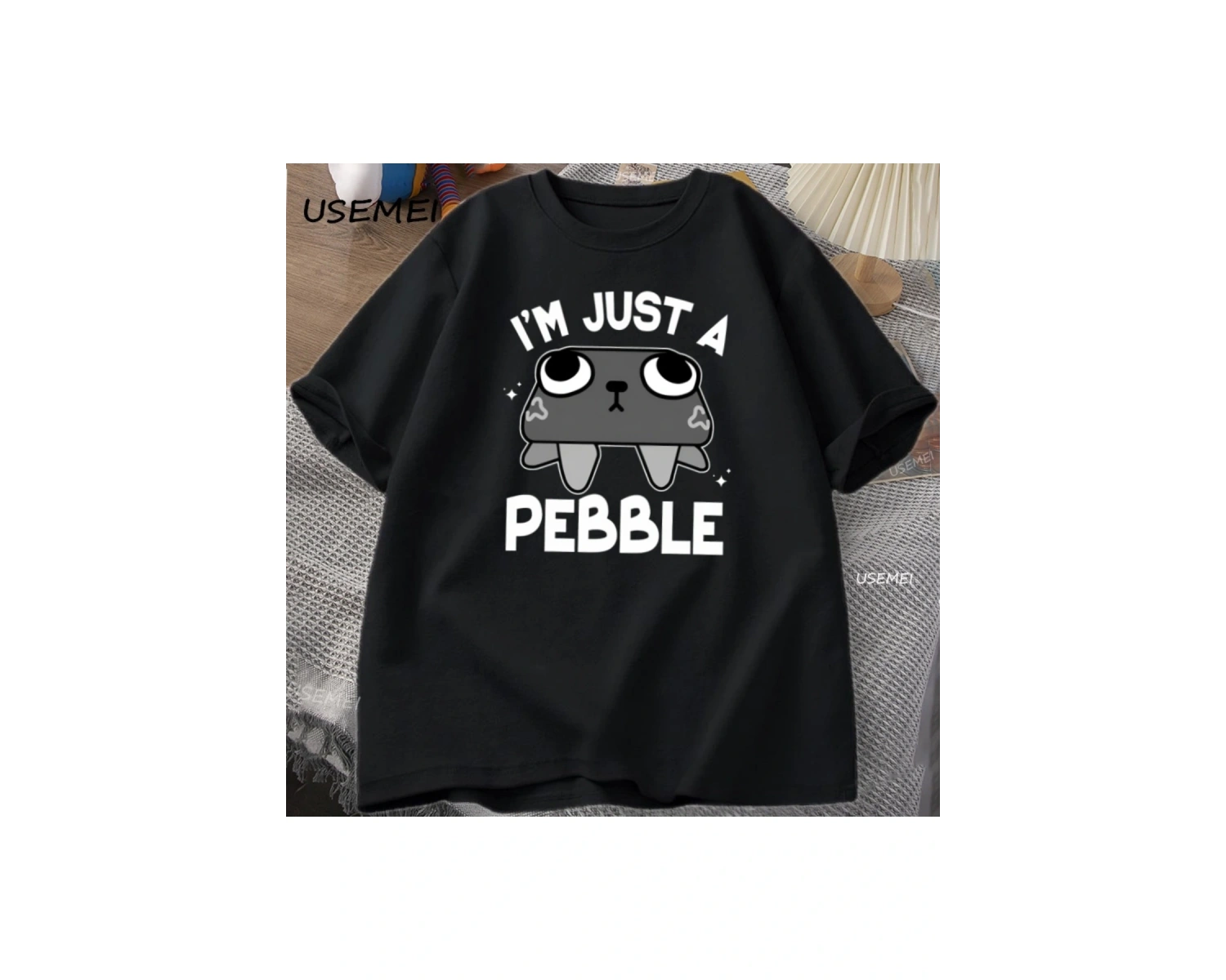 Dandys World Pebble Its Just A Pebble T Shirt Komik Grafik Tees Kısa Kollu Tişört Nefes Rah 2922