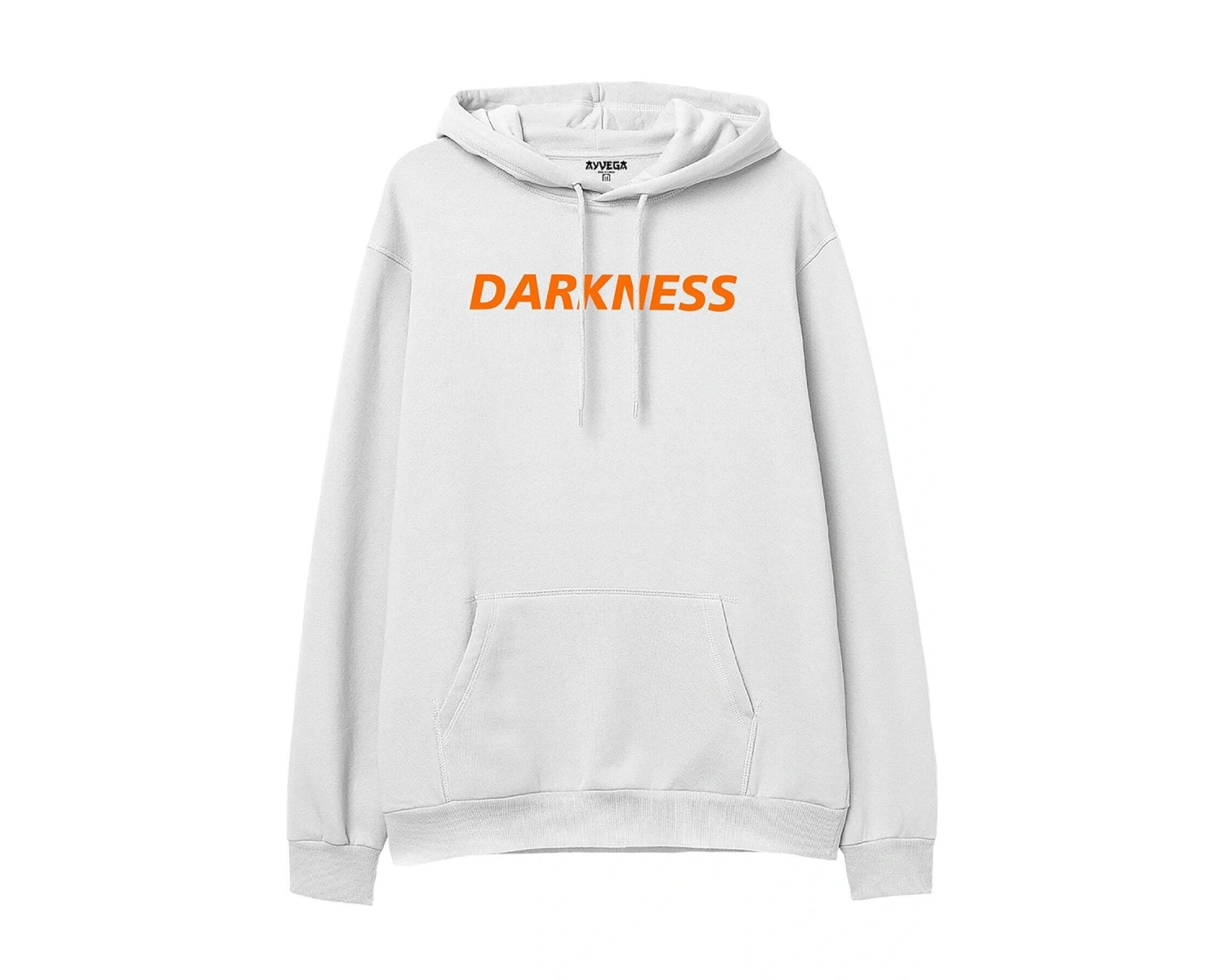 Darkness Beyaz Oversize Unisex Kapüşonlu Sweatshirt Hoodie