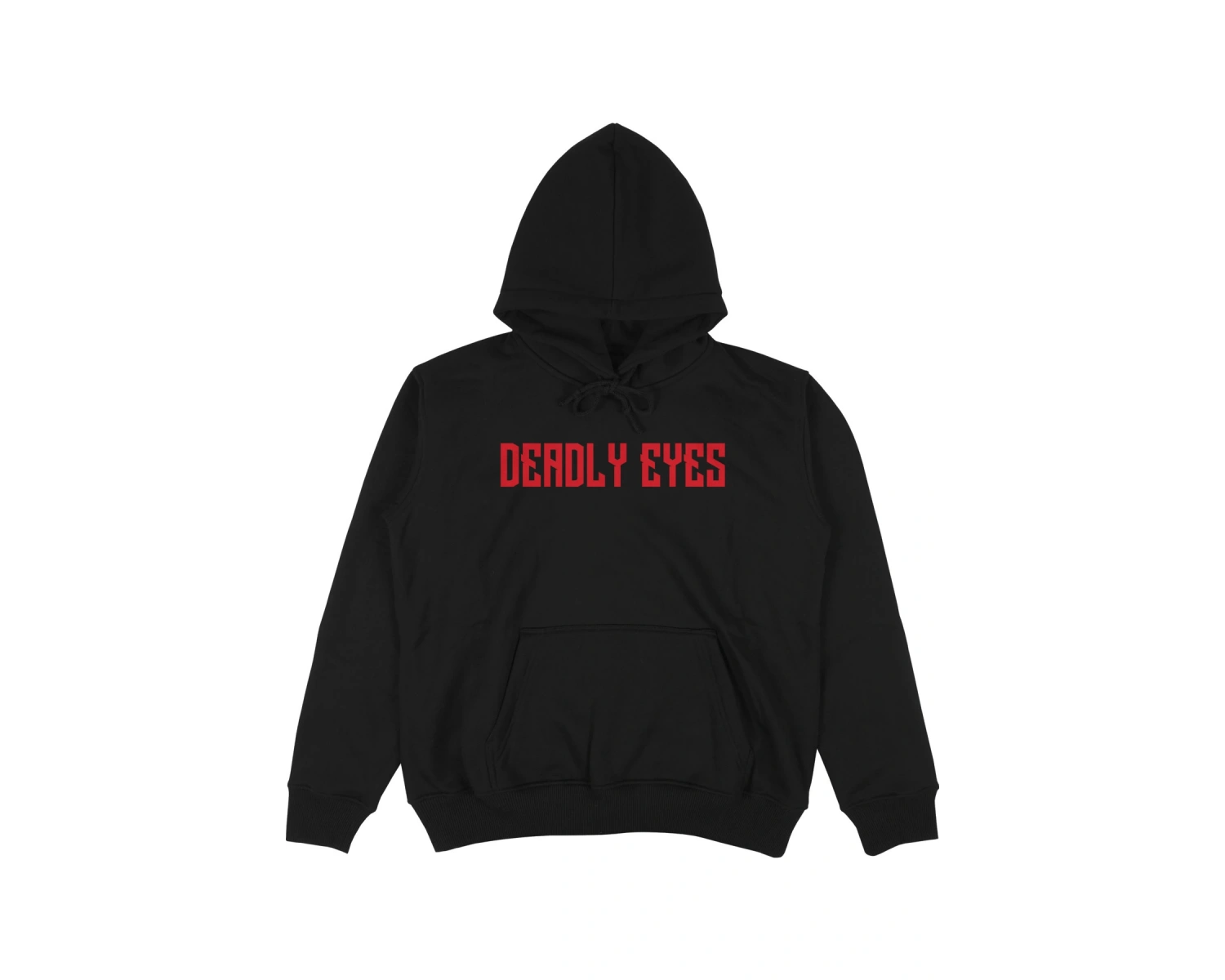 Deadly Eyes Oversize Unisex Kapüşonlu Sweatshirt Hoodie Siyah